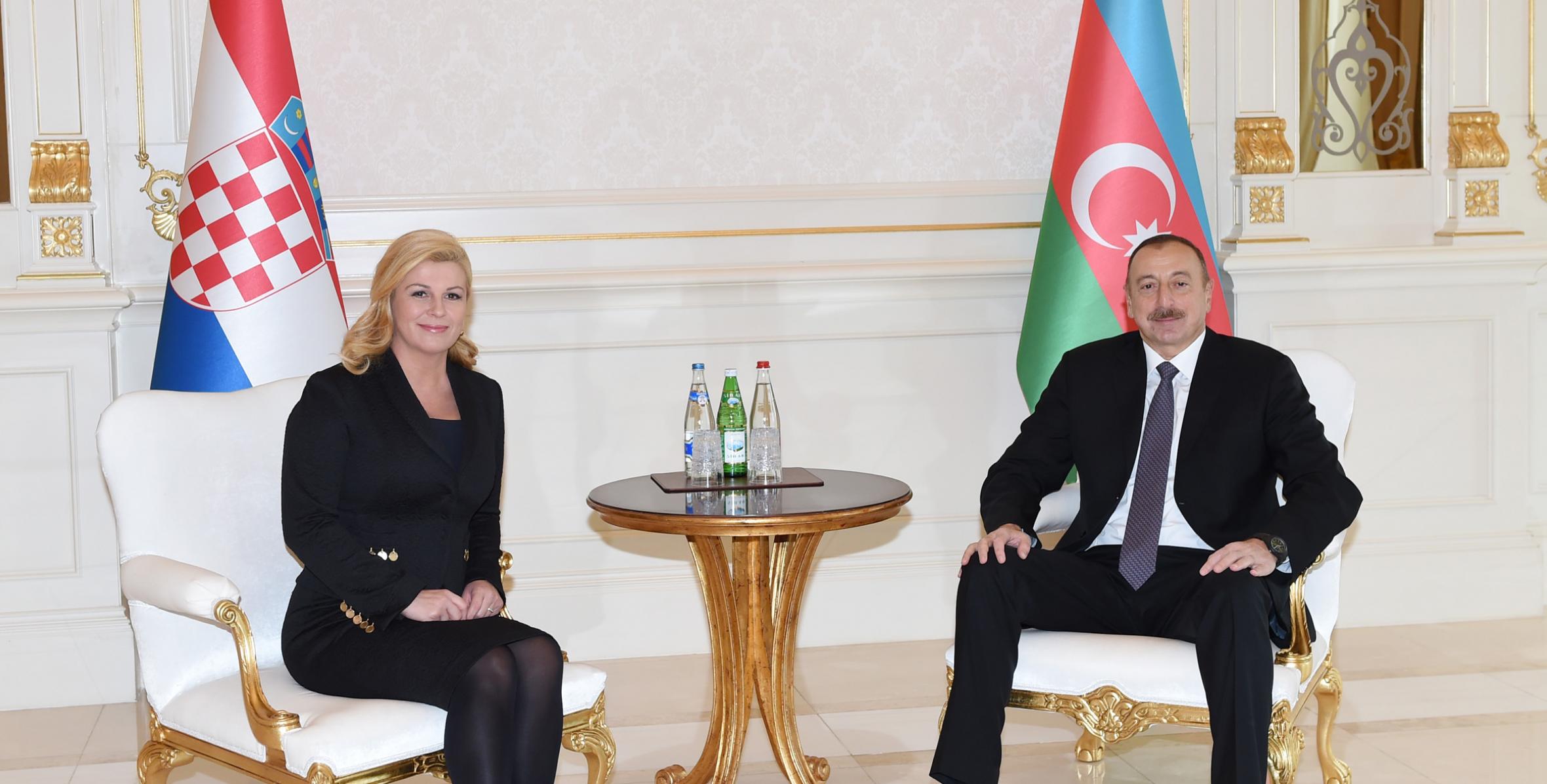 Presidents of Azerbaijan and Croatia met in private