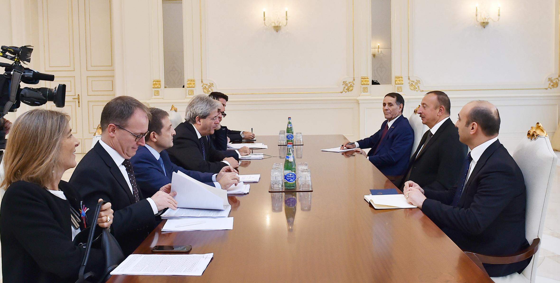 Ильхам Алиев принял делегацию во главе с итальянским министром