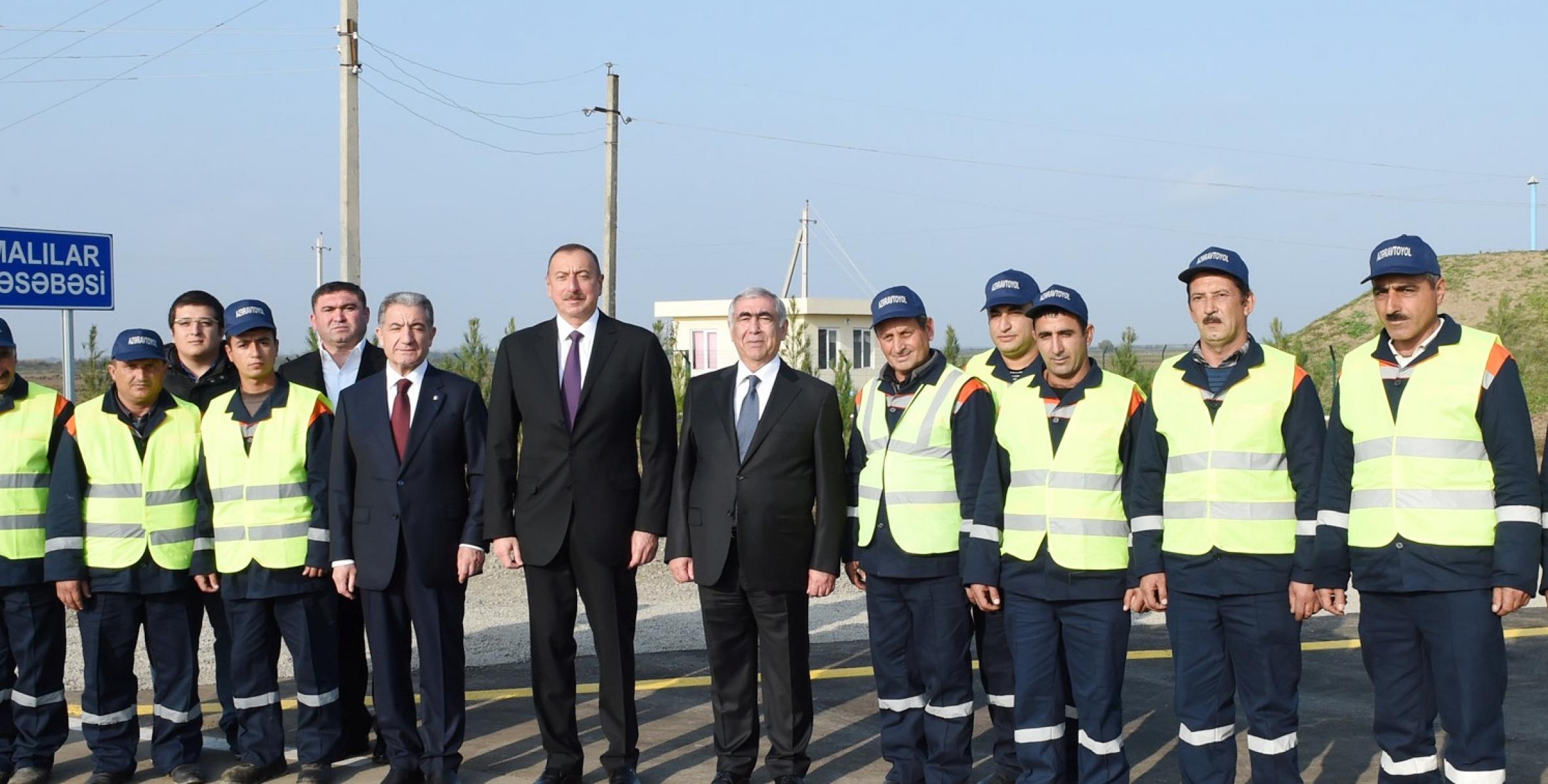 Ilham Aliyev opened newly renovated Birinji Shahsevan-Ahmadli-Dunyamalilar highway in Beylagan