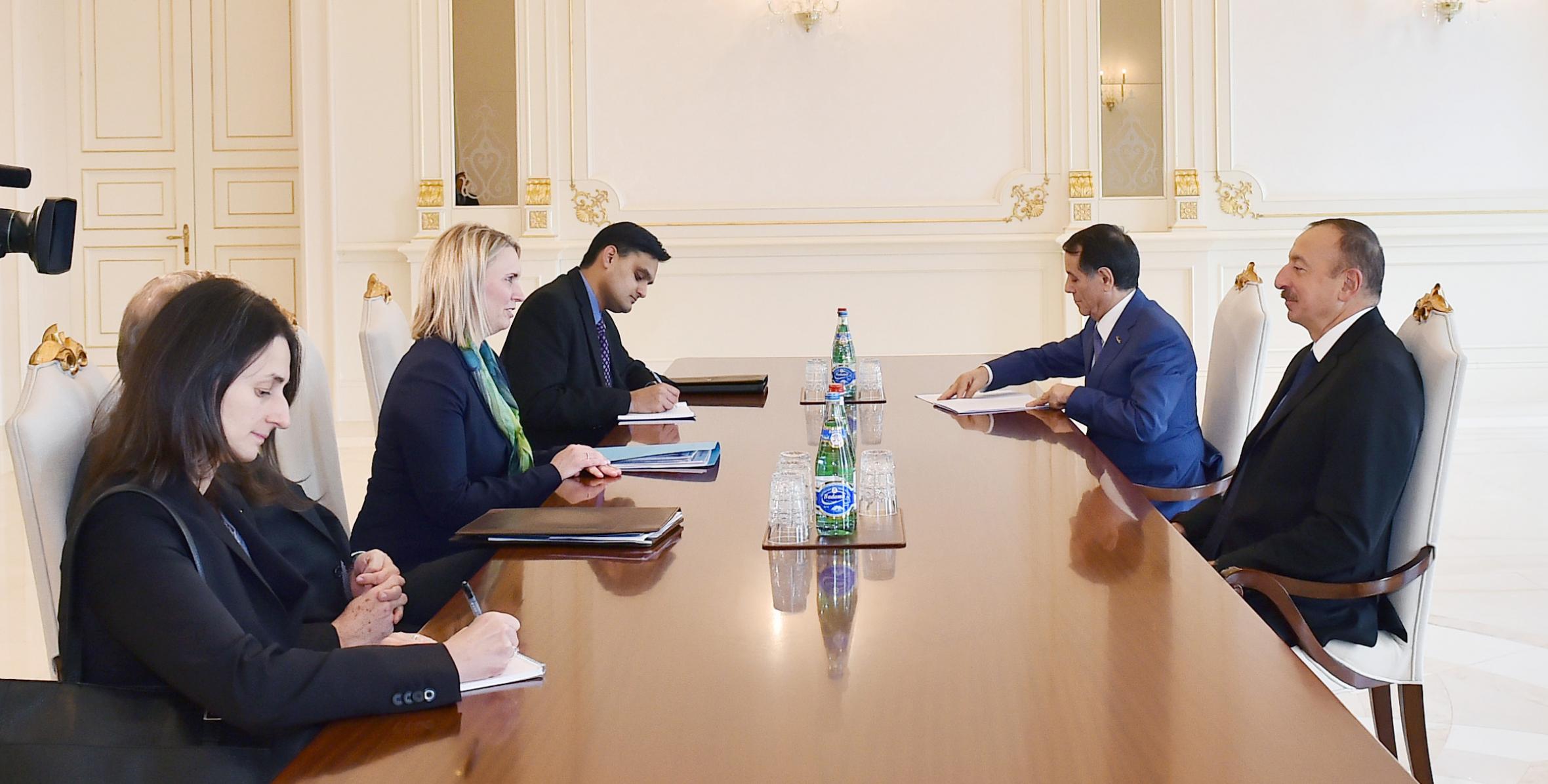 Ильхам Алиев принял заместителя помощника государственного секретаря США по вопросам Европы и Евразии