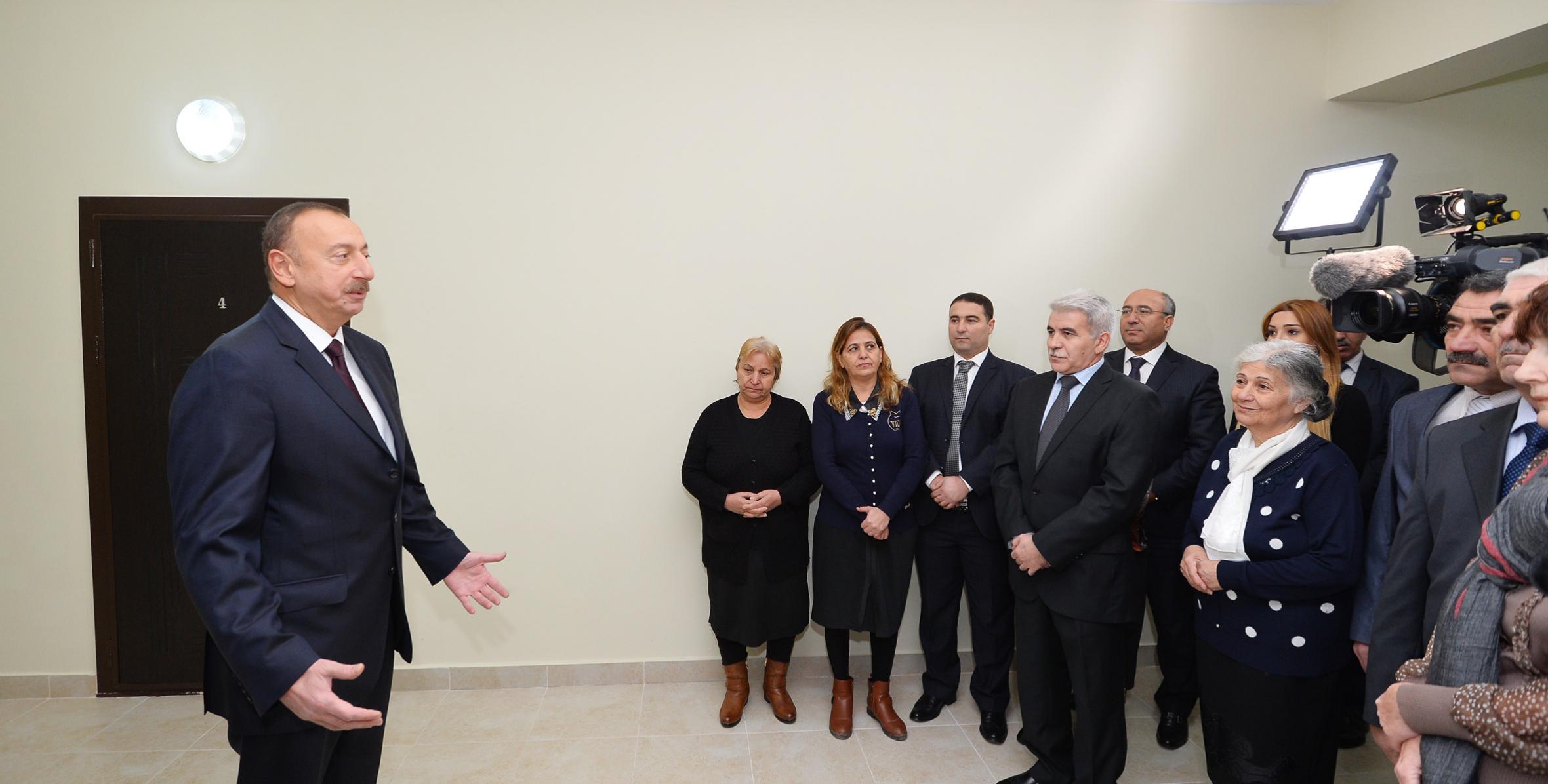 Speech by Ilham Aliyev at the opening  of the new residential building in Sabunchu district