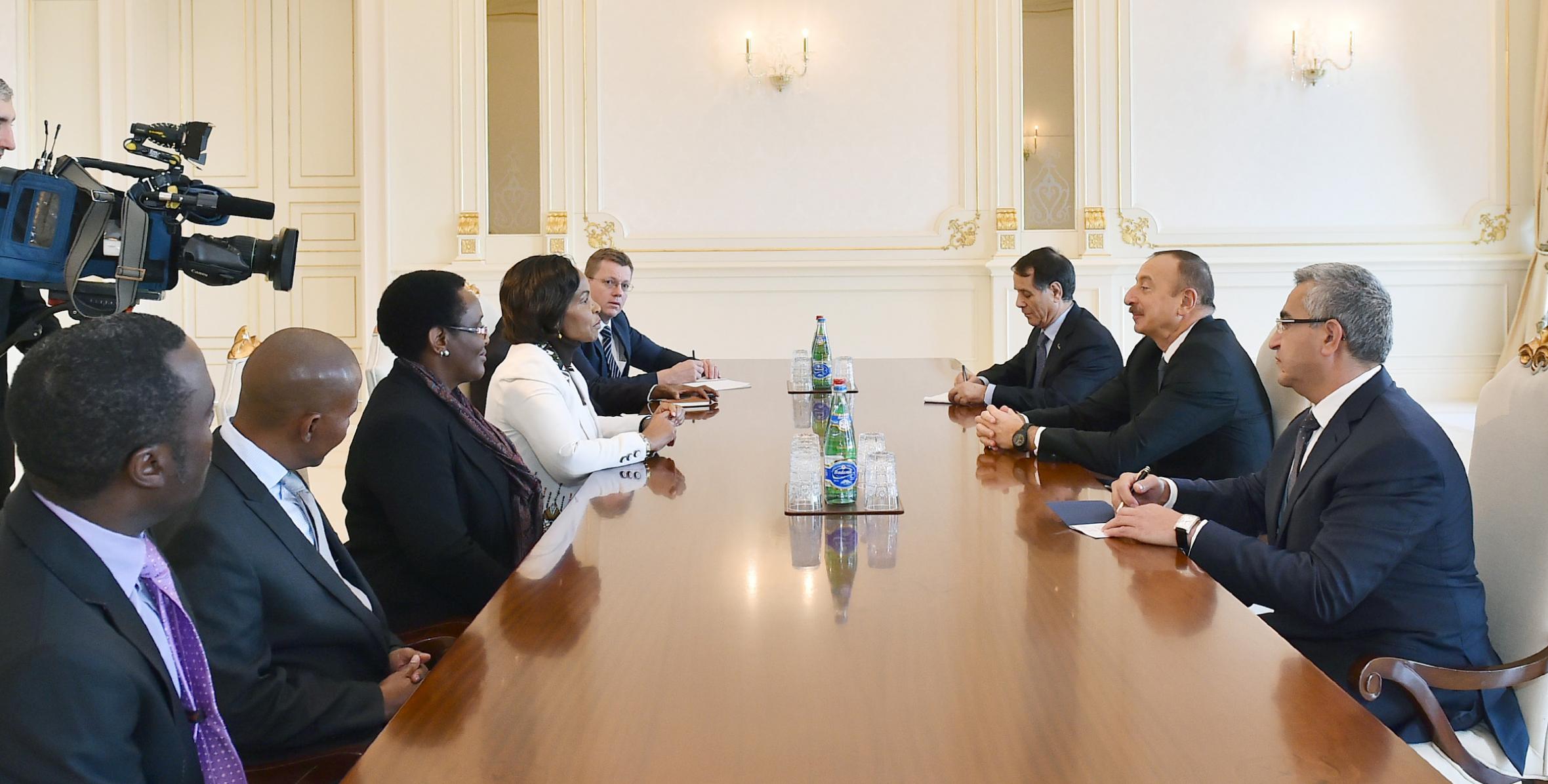 Ilham Aliyev received delegation led by South African Minister of International Relations and Cooperation