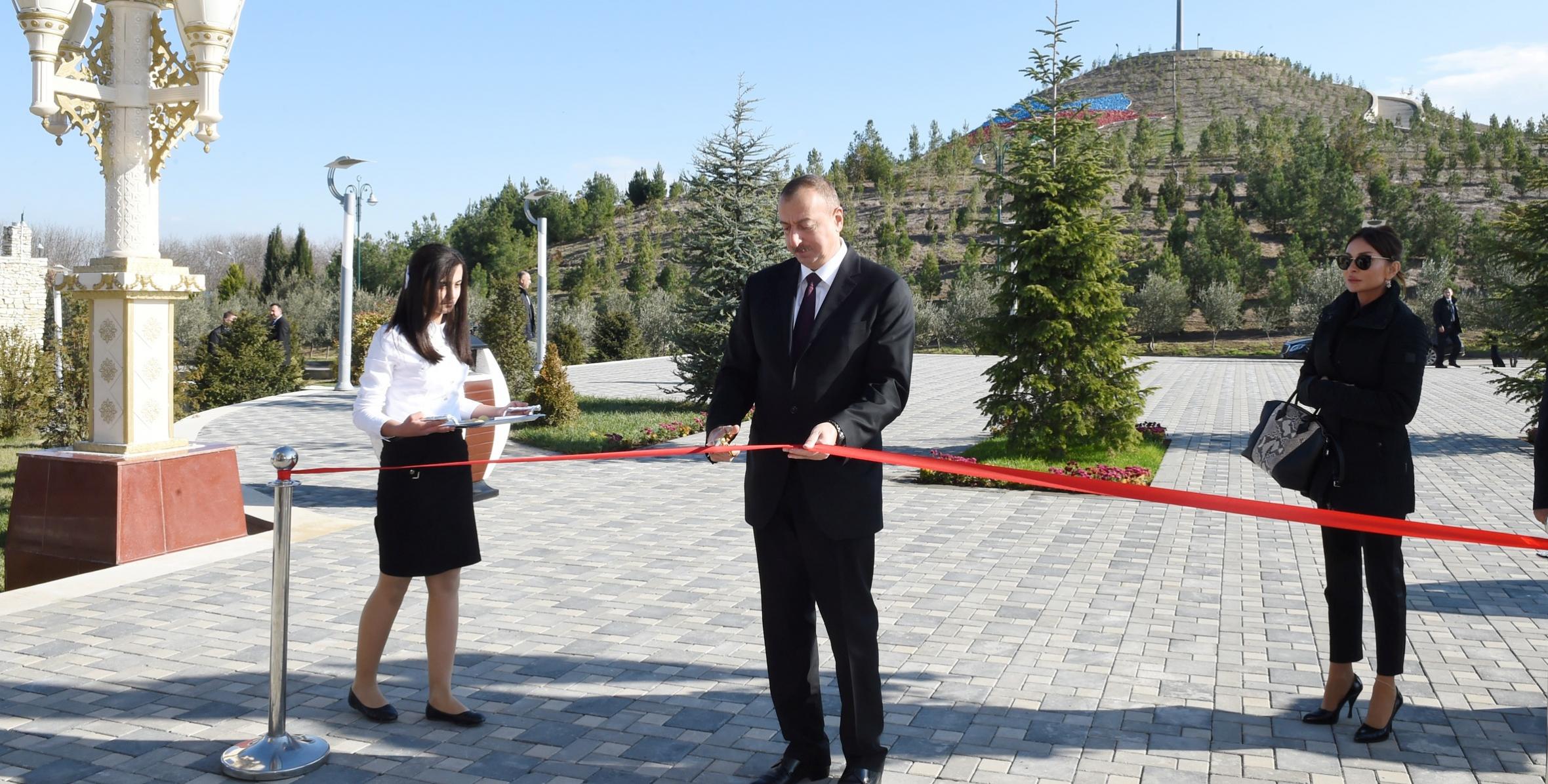 Ильхам Алиев принял участие в открытии Музея флага в поселке Гузанлы Агдамского района