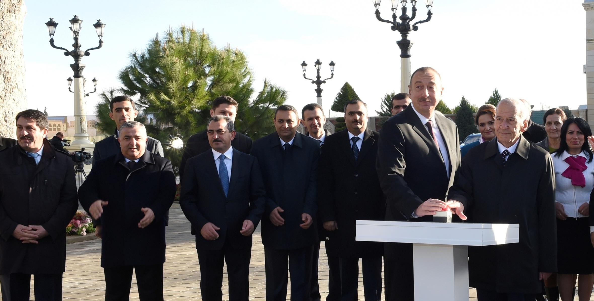 Ilham Aliyev launched Tartar city water supply and sanitation system