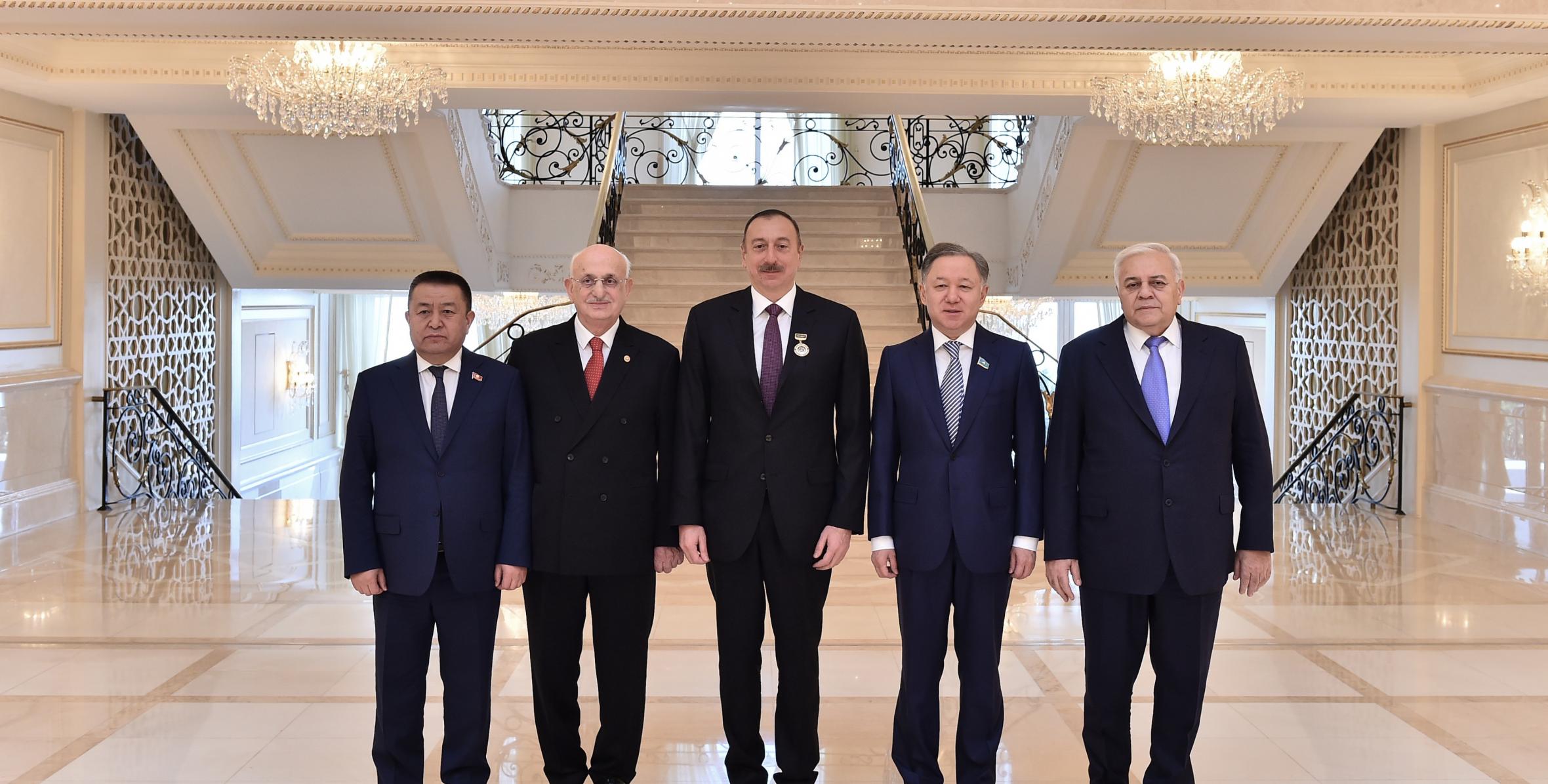 Ильхам Алиев принял председателей парламентов Турции, Казахстана и Кыргызстана