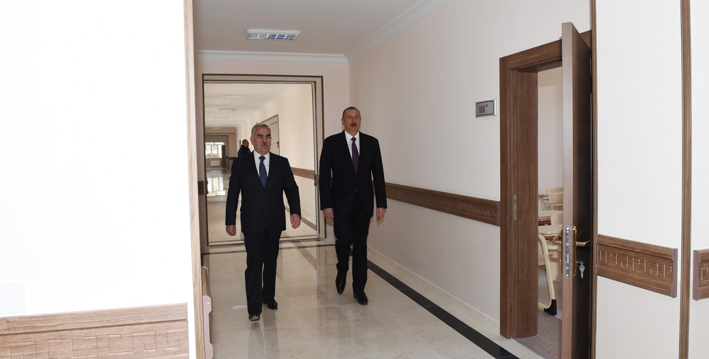 Ilham Aliyev attended opening of newly renovated building of Nakhchivan city Russian secondary school No3