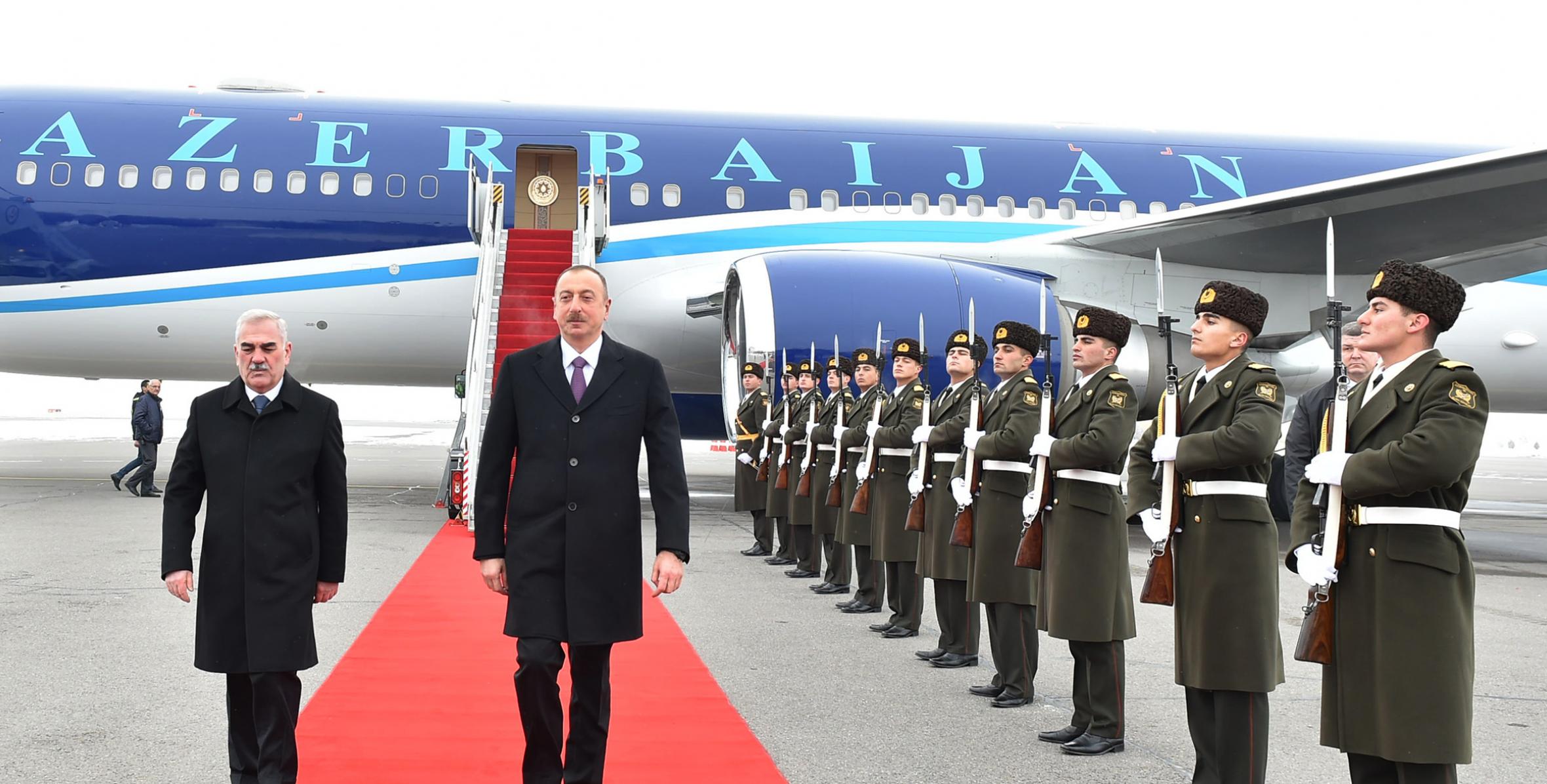 Ilham Aliyev arrived in Nakhchivan Autonomous Republic for visit