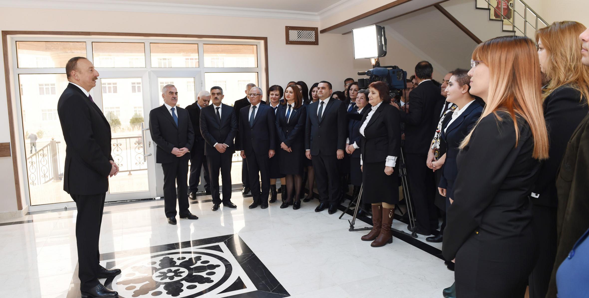 Speech by Ilham Aliyev at the meeting with the teaching staff of Russian secondary school No3 of Nakhchivan city and representatives of the general public