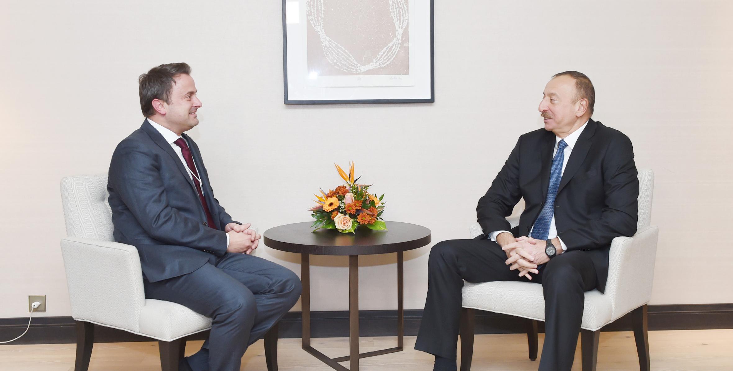 Ilham Aliyev met with Prime Minister, Minister of State of Luxembourg Xavier Bettel