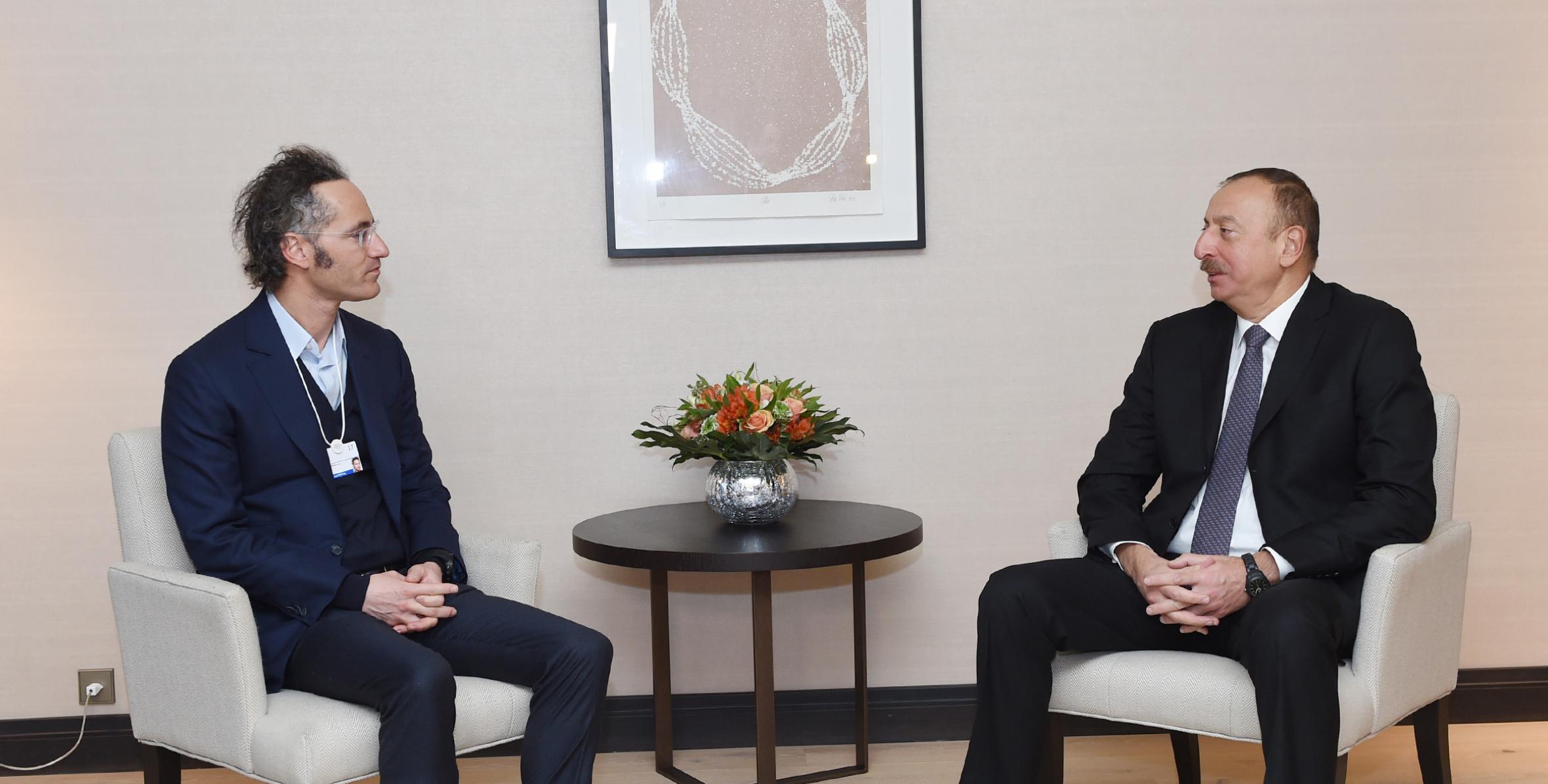 Ilham Aliyev met with Chief Executive Officer and co-founder of Palantir Technologies in Davos