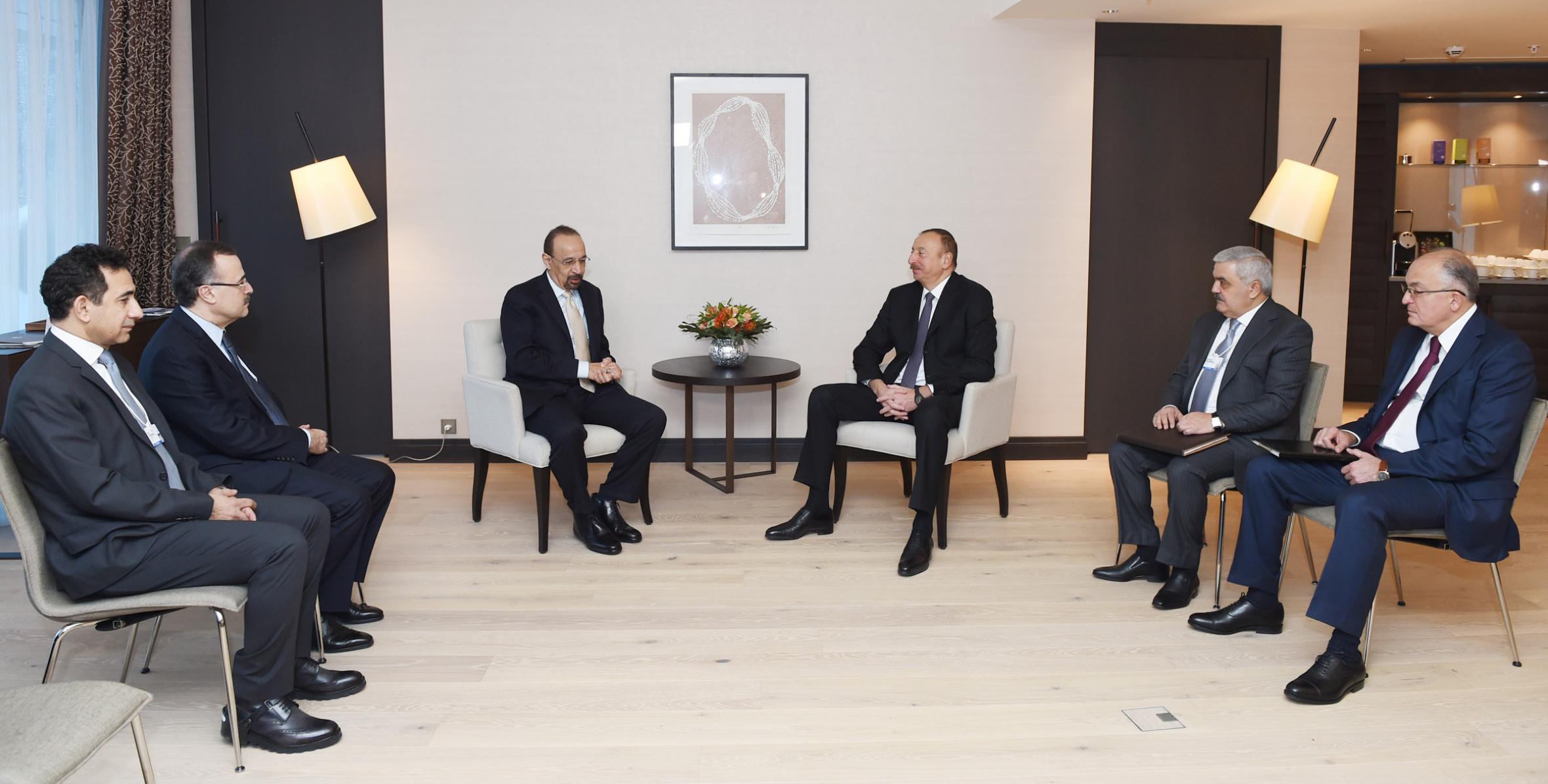 Ilham Aliyev met with Saudi Arabia's Minister of Energy, Industry and Mineral Resources in Davos