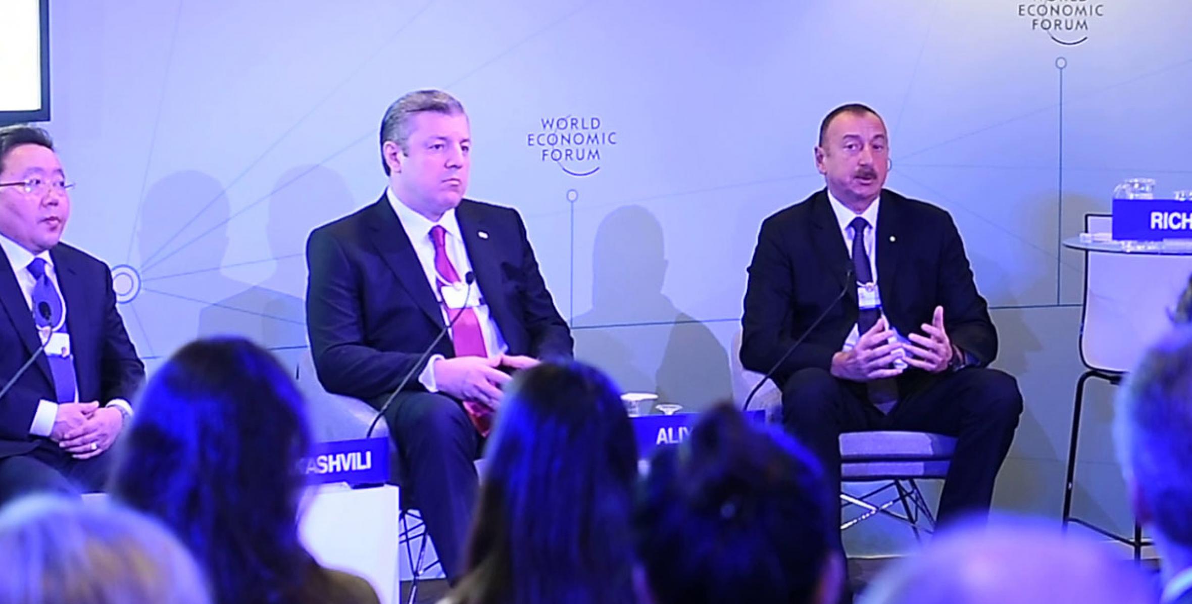 Ilham Aliyev attended interactive session "The Silk Road Effect" in Davos