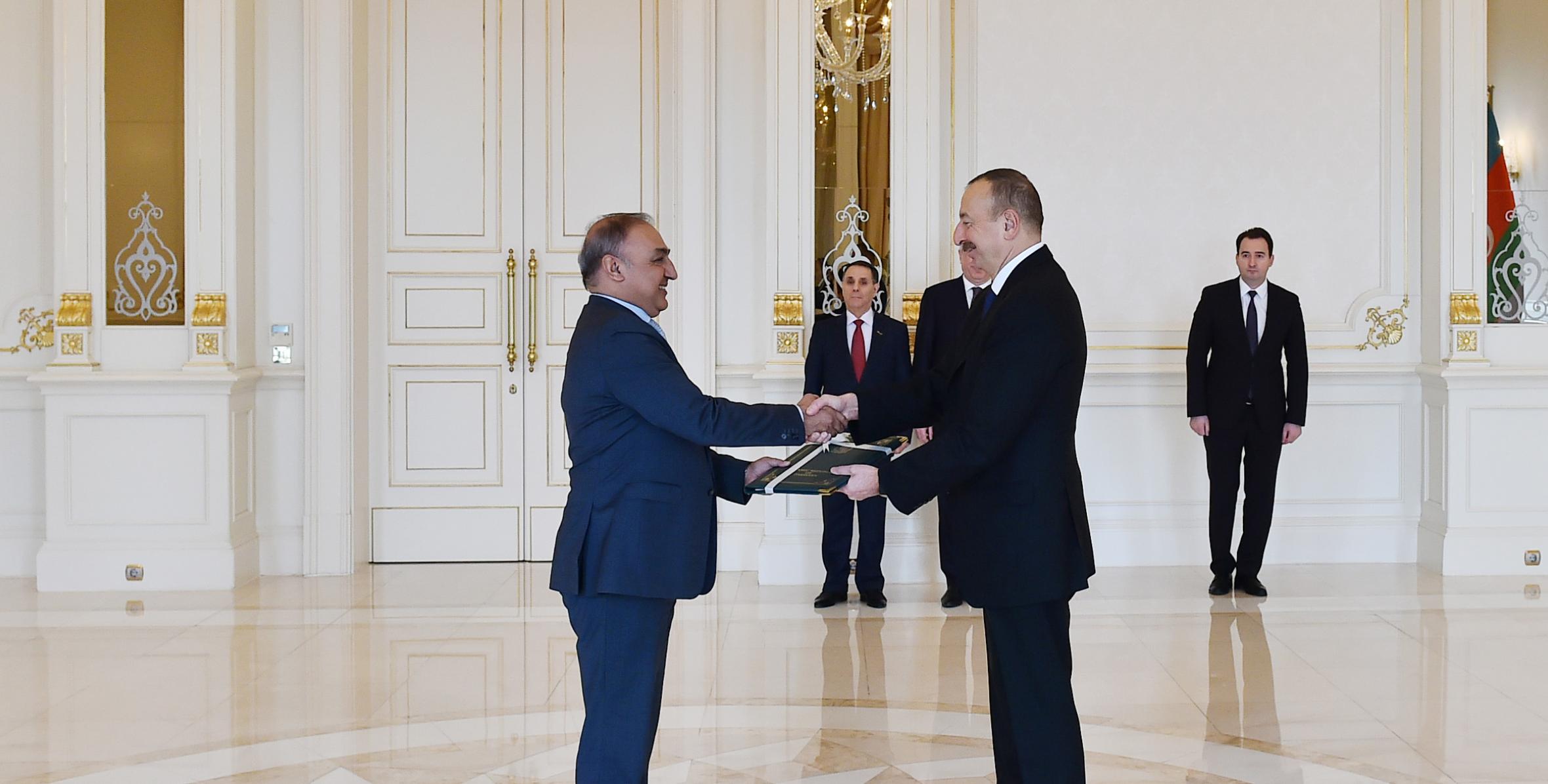 Ilham Aliyev received credentials of incoming Pakistani Ambassador