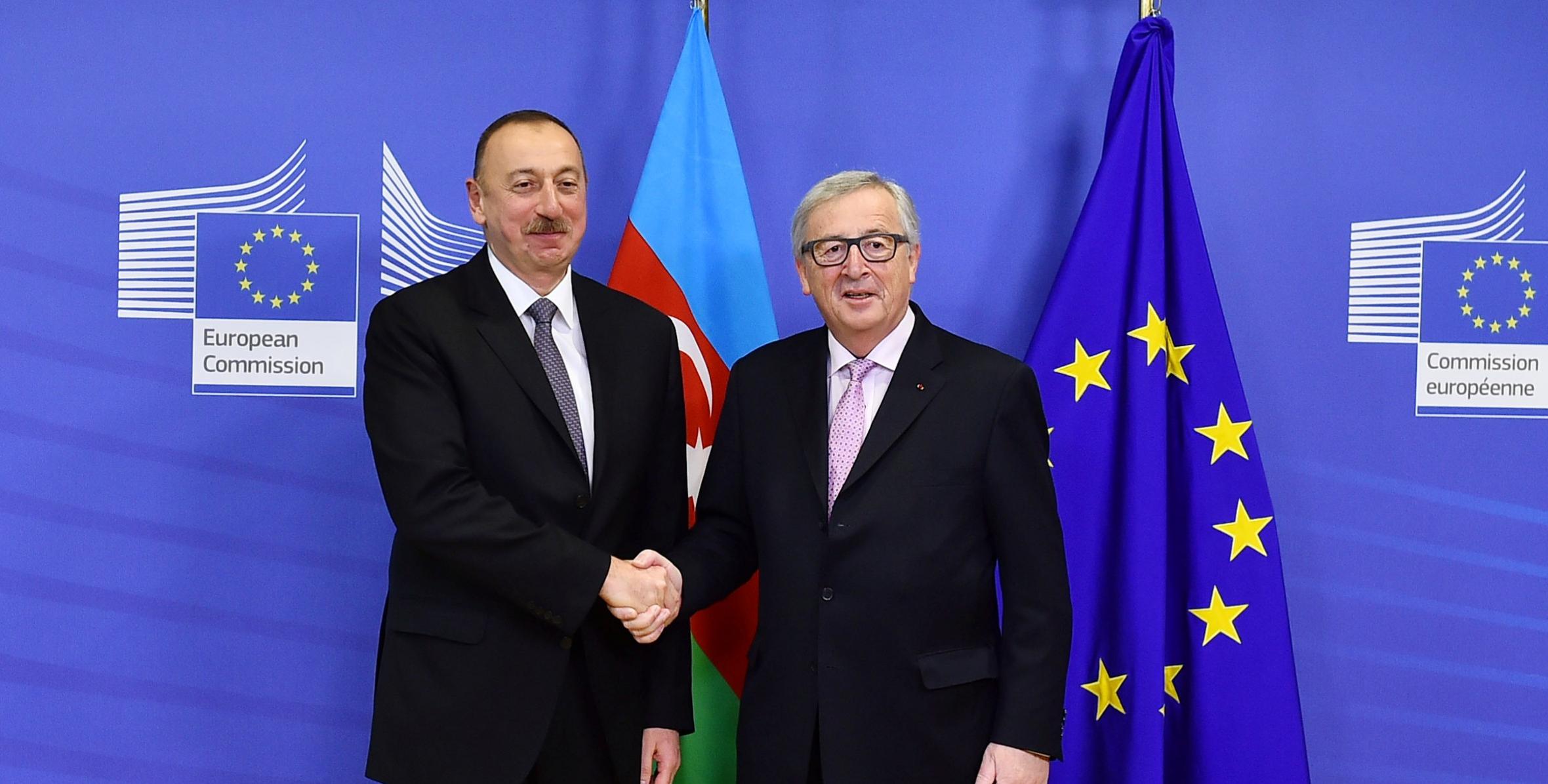 Состоялась встреча Ильхама Алиева с президентом Европейской комиссии Жан-Клодом Юнкером