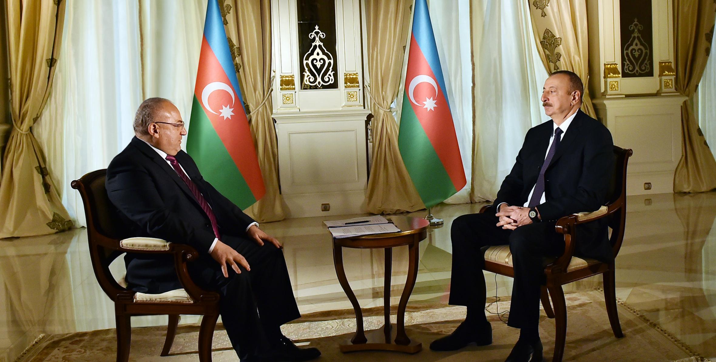Ilham Aliyev was interviewed by Al Jazeera TV correspondent