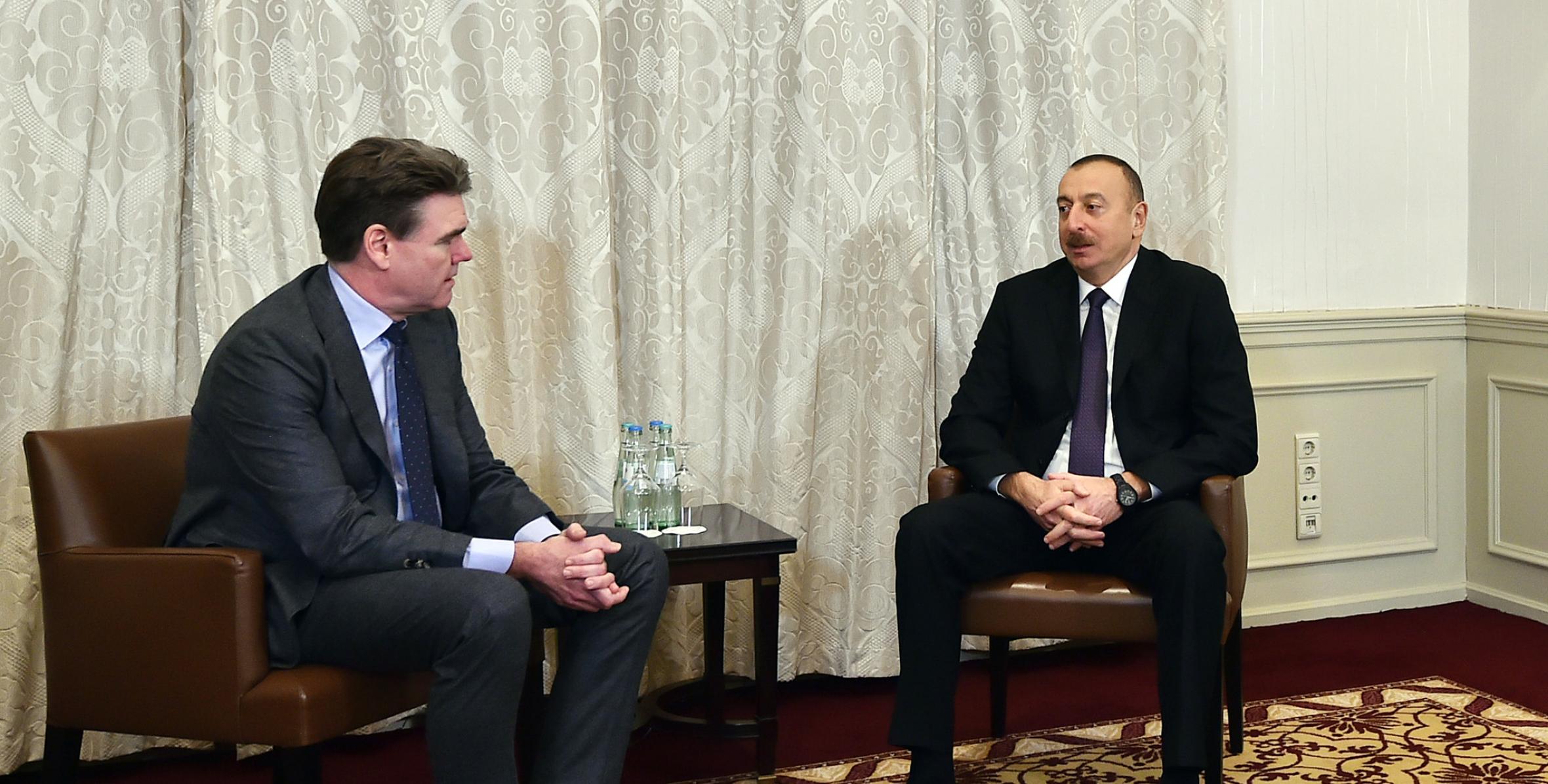 Ильхам Алиев встретился в Мюнхене с генеральным исполнительным директором компании МАN SE