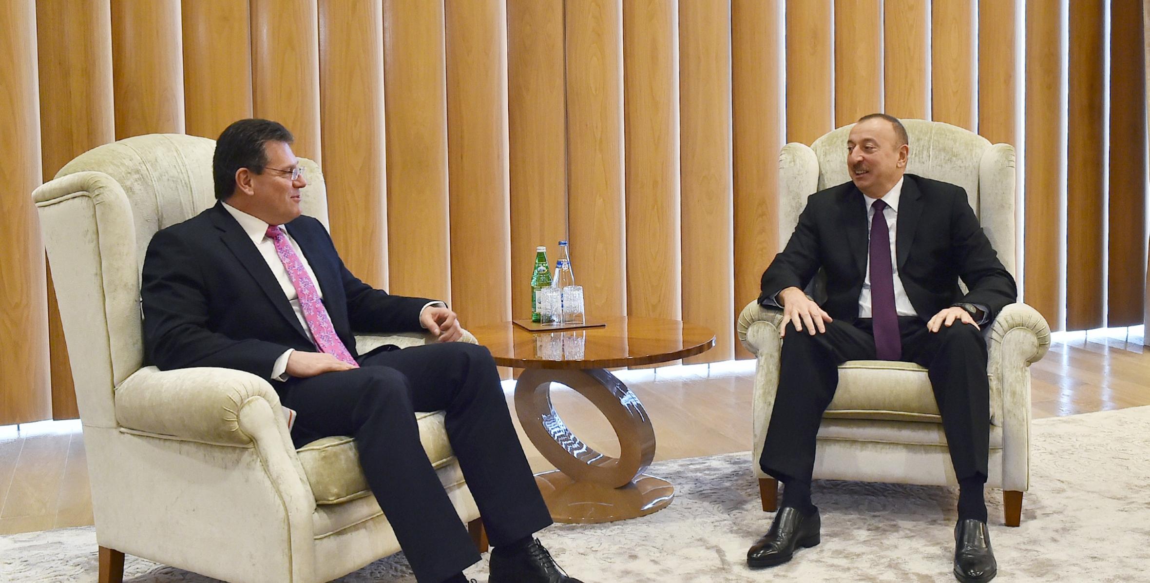 Ilham Aliyev met with European Commission Vice-President for Energy Union