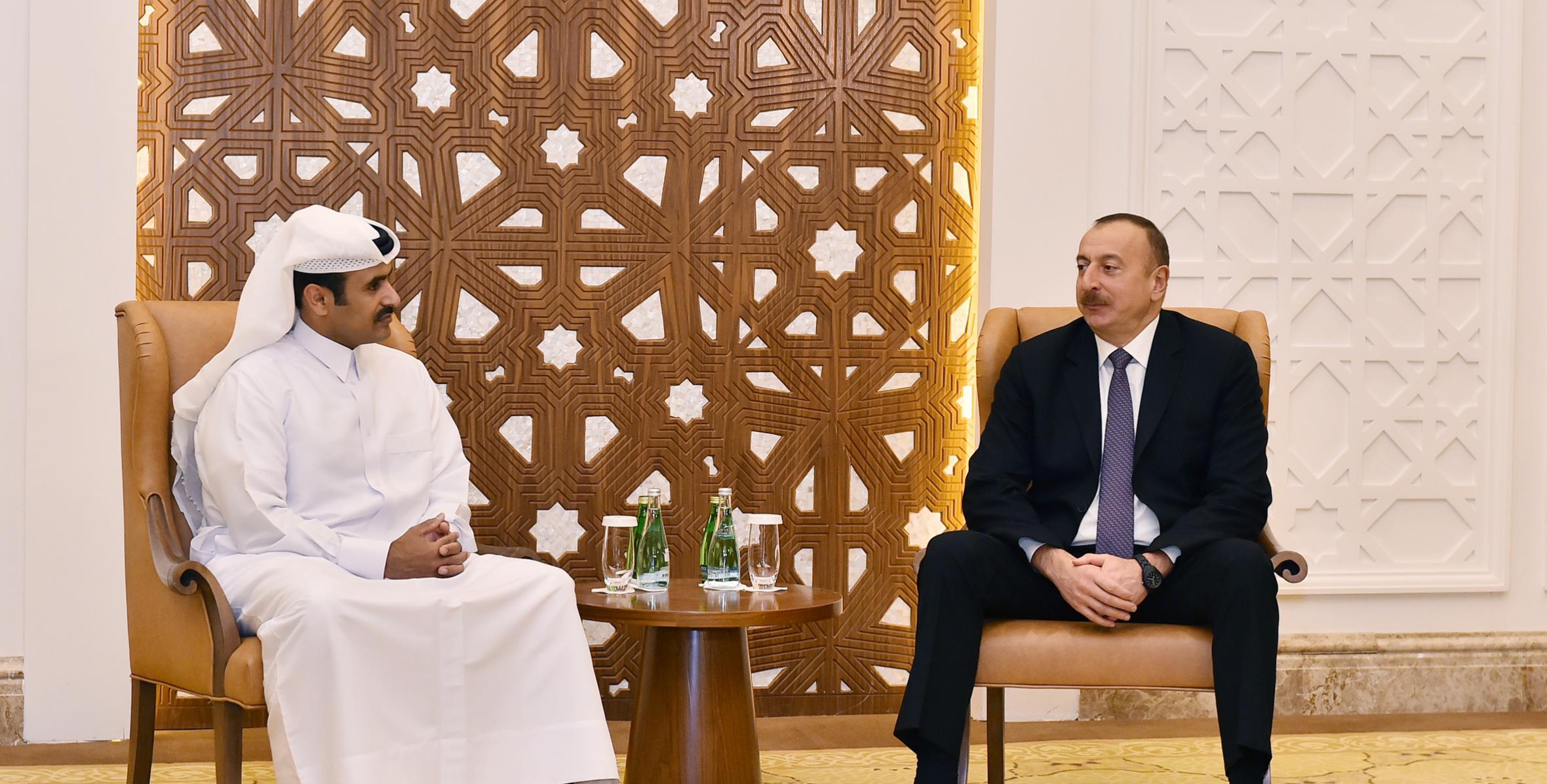 Ilham Aliyev met with President and CEO of Qatar Petroleum