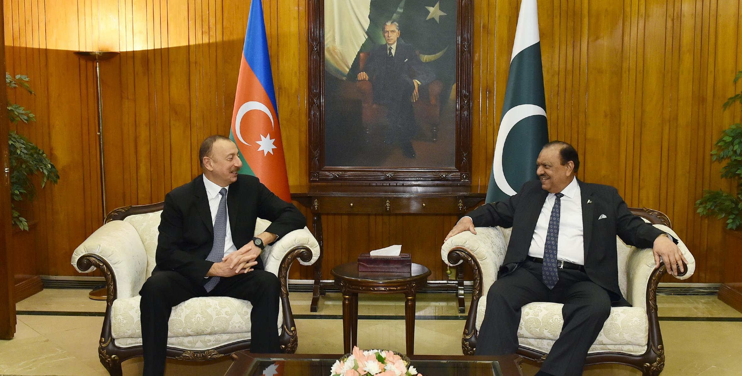 Ильхам Алиев встретился с Президентом Пакистана Мамнуном Хусейном