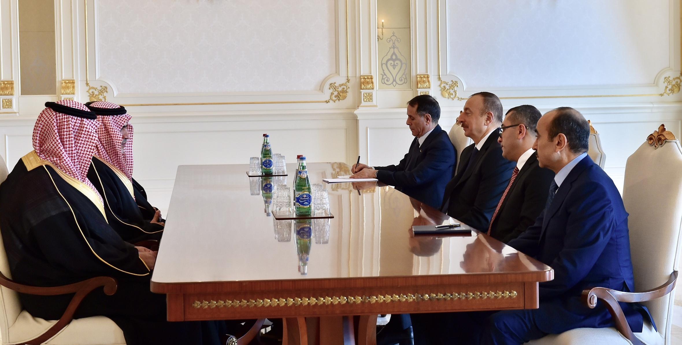 Ilham Aliyev received delegation led by Saudi Minister of State for Gulf Affairs
