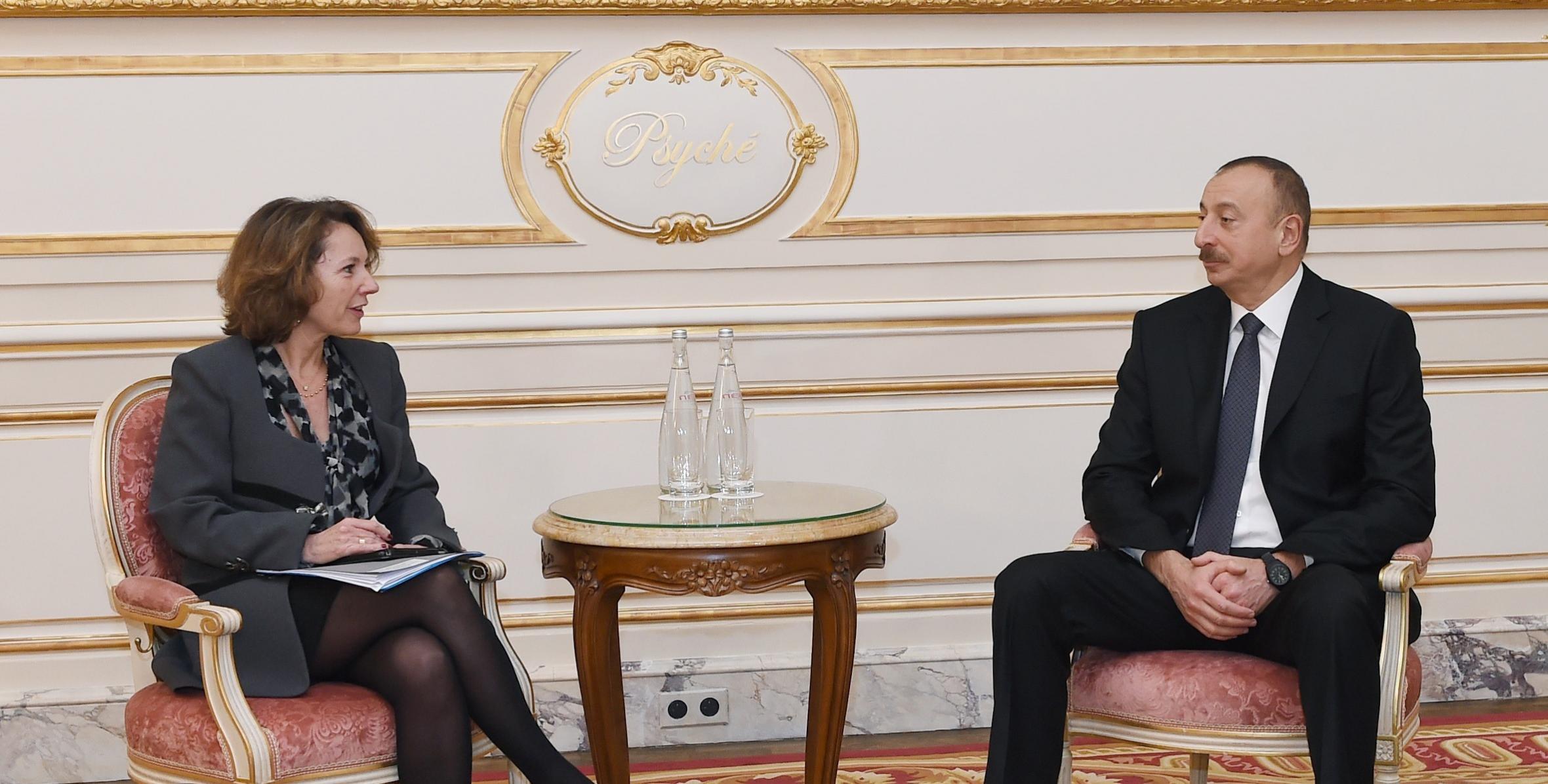 Ilham Aliyev met with Deputy CEO of SUEZ in Paris