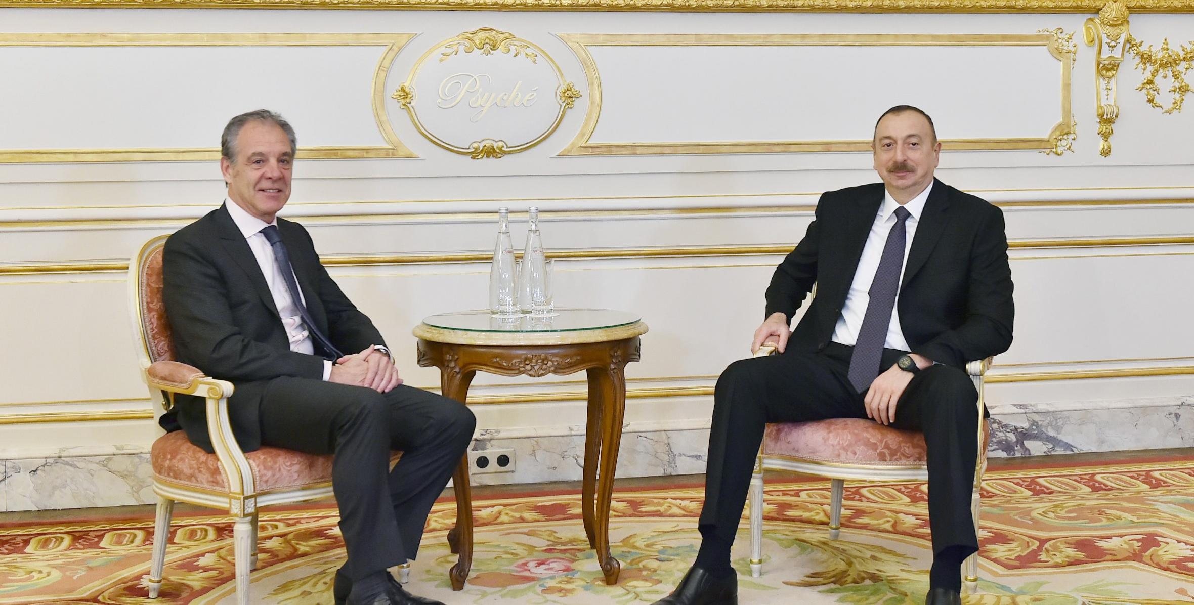 Ильхам Алиев встретился в Париже с президентом группы CIFAL
