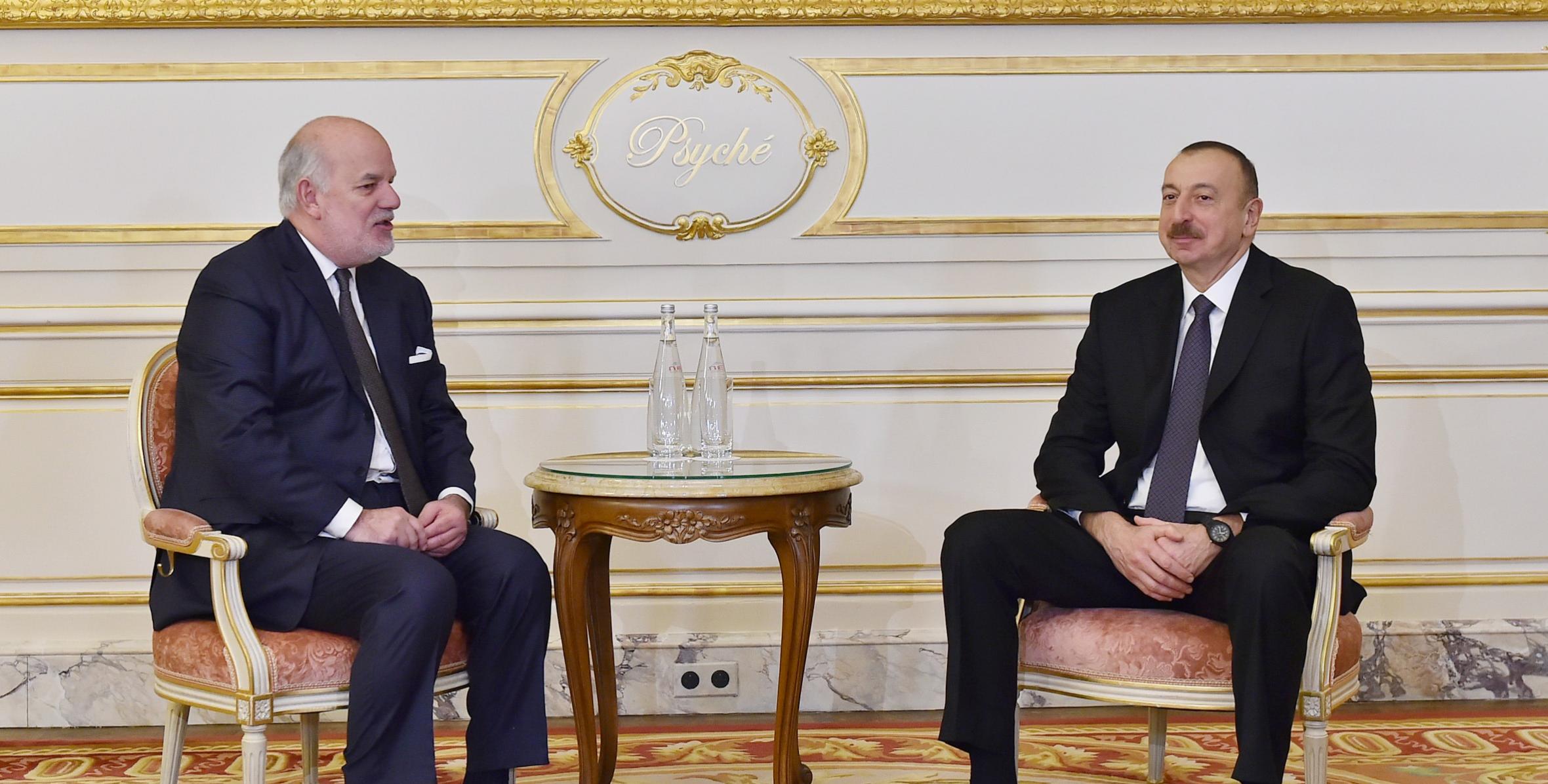 Ilham Aliyev met with Vivaction president in Paris