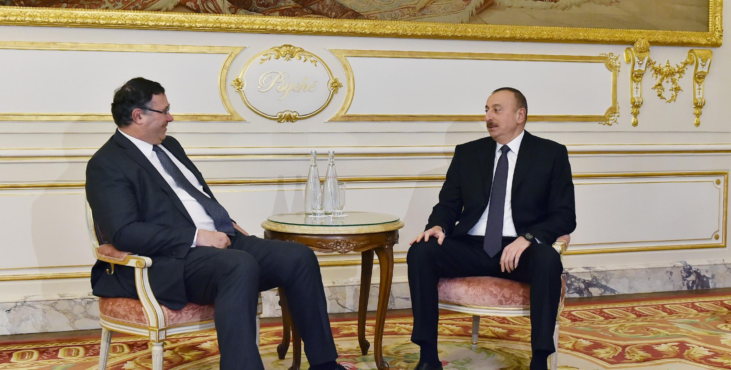 Ilham Aliyev met with Chairman and CEO of Total Patrick Pouyanne