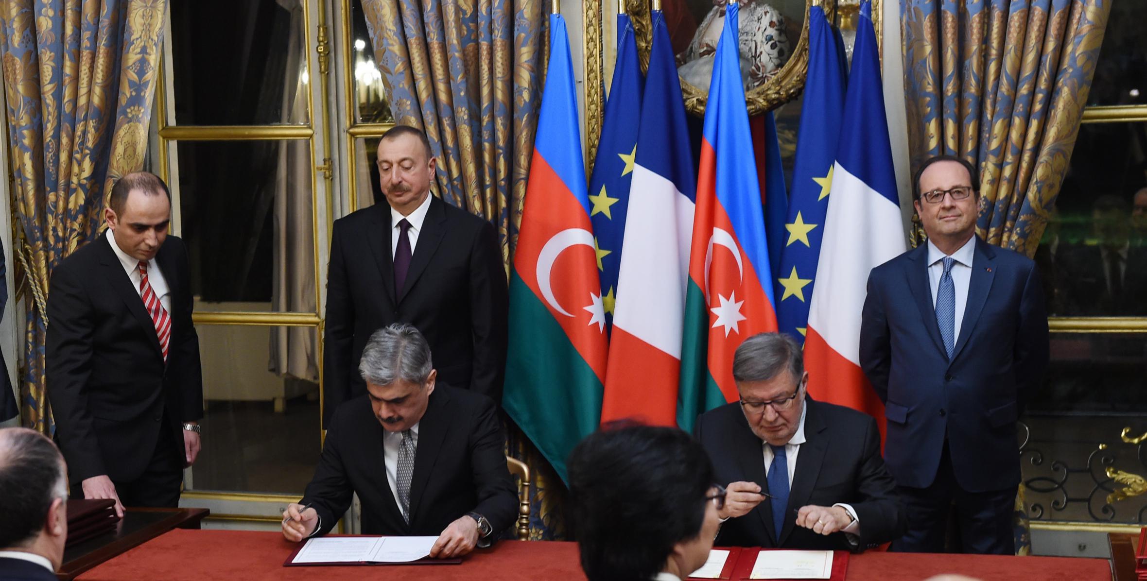 Состоялось подписание азербайджано-французских документов
