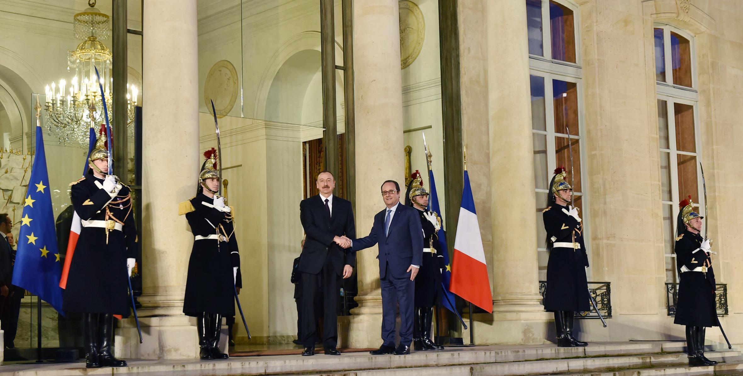 Состоялась встреча Ильхама Алиева и Президента Французской Республики Франсуа Олланда