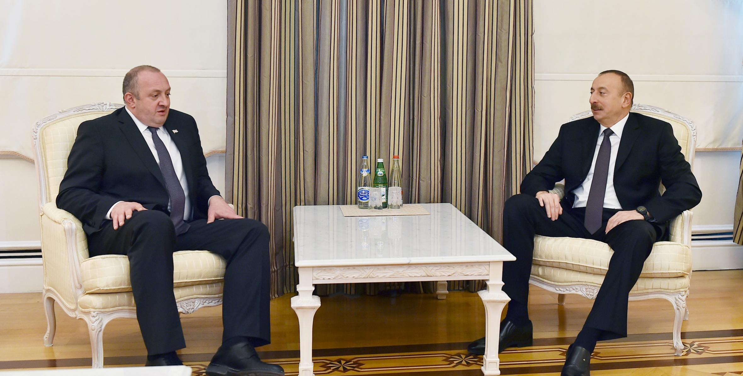 Ilham Aliyev met with Georgian President Giorgi Margvelashvili