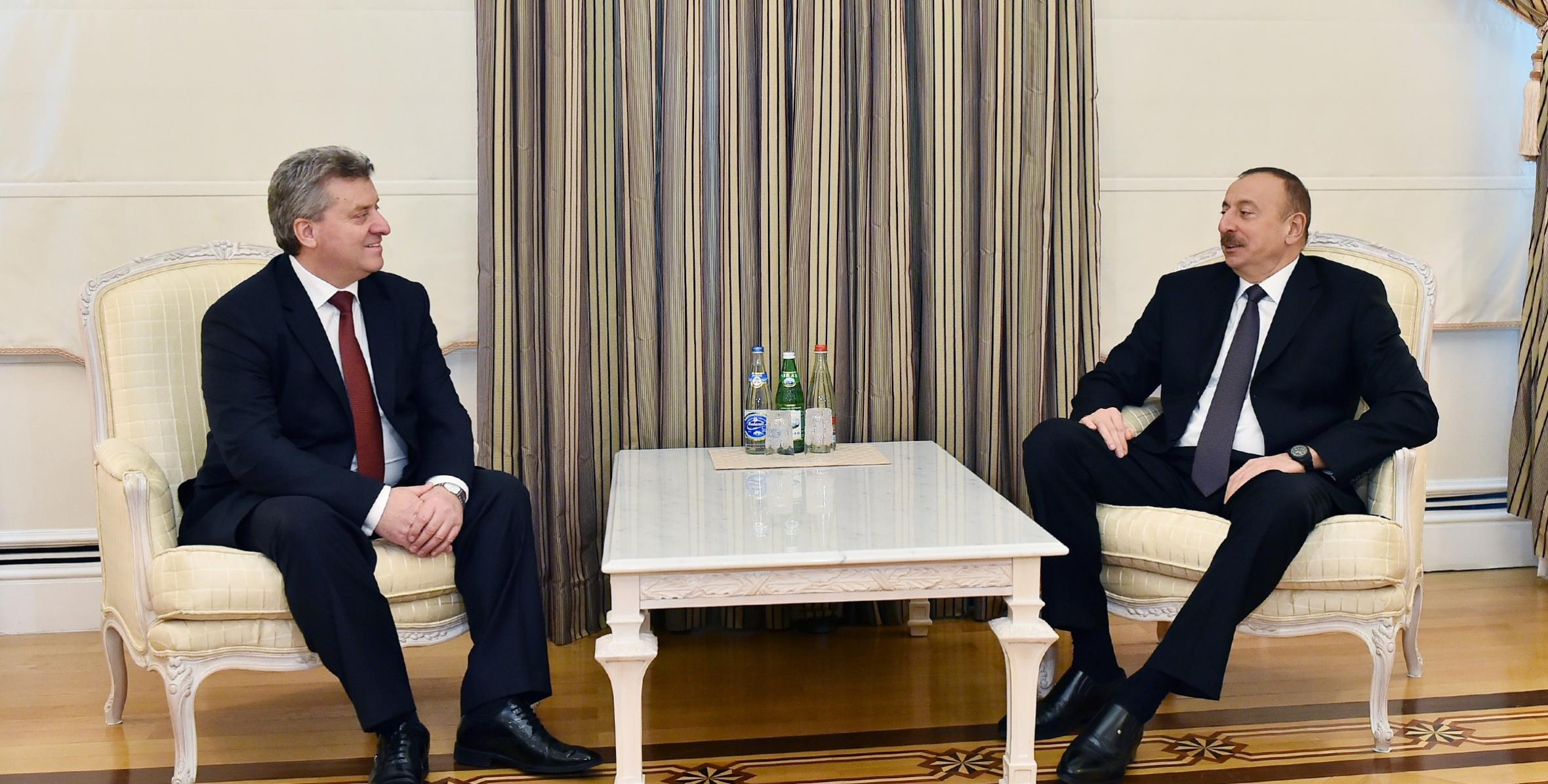Ильхам Алиев встретился с Президентом Македонии Георге Ивановым