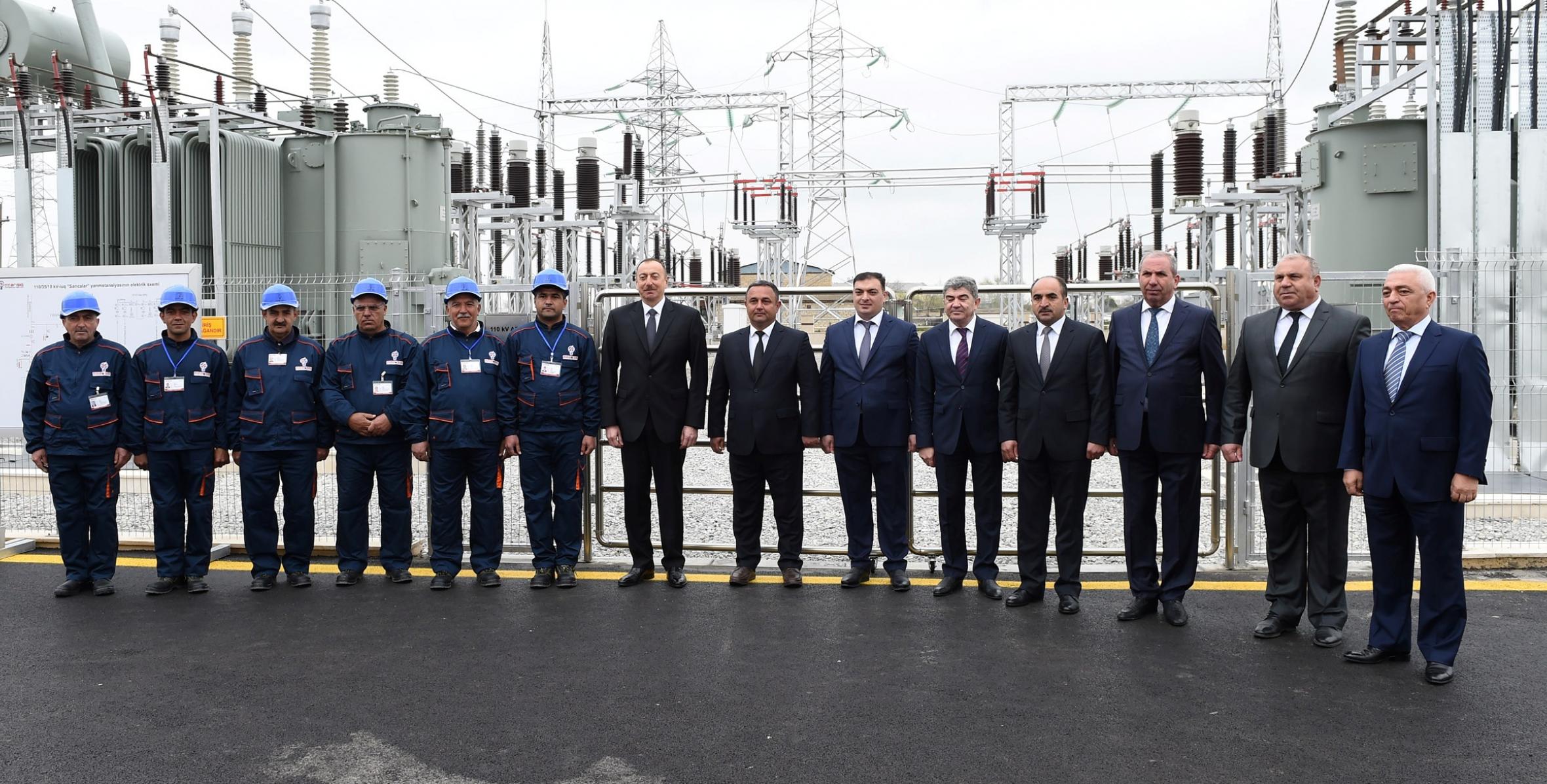 Ильхам Алиев принял участие в открытии в Саатлы подстанции «Сарыджалар»