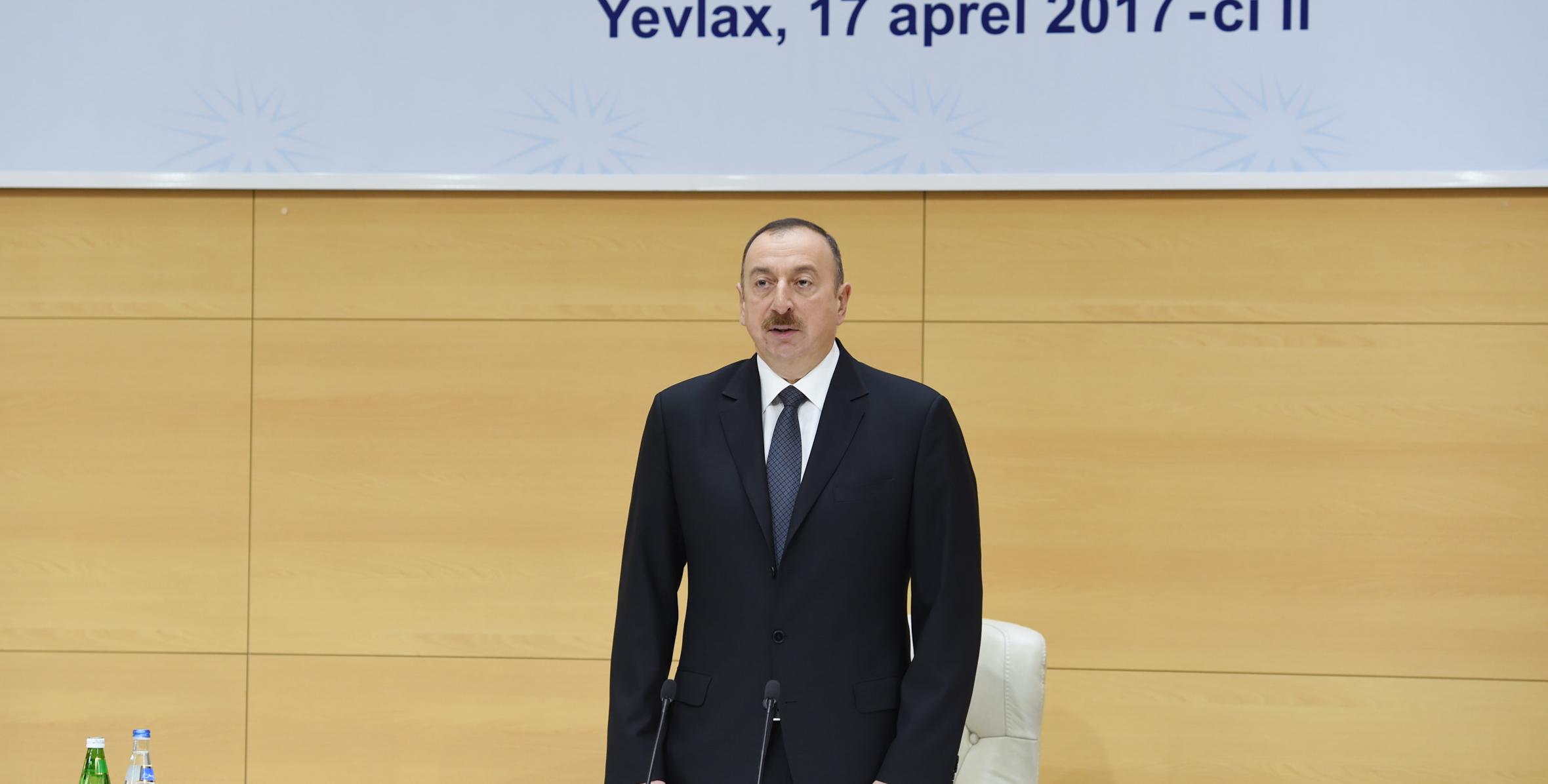 Вступительная речь Ильхама Алиева на республиканском совещании экспортеров ненефтяной продукции