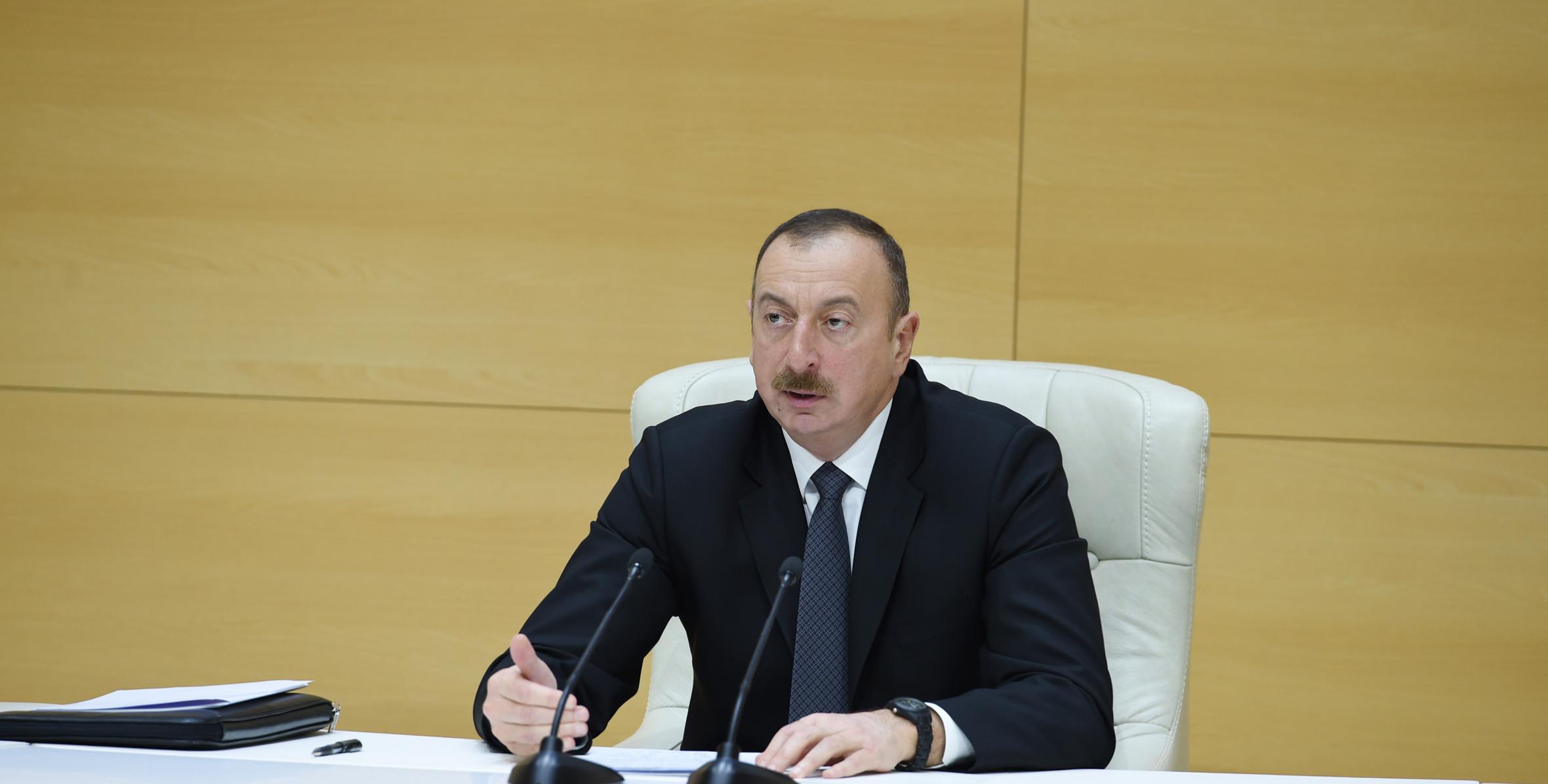 Заключительная речь Ильхама Алиева на республиканском совещании экспортеров ненефтяной продукции