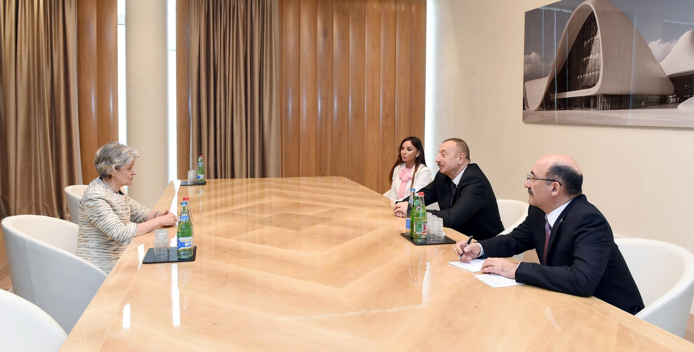 Состоялась встреча Ильхама Алиева с генеральным директором ЮНЕСКО