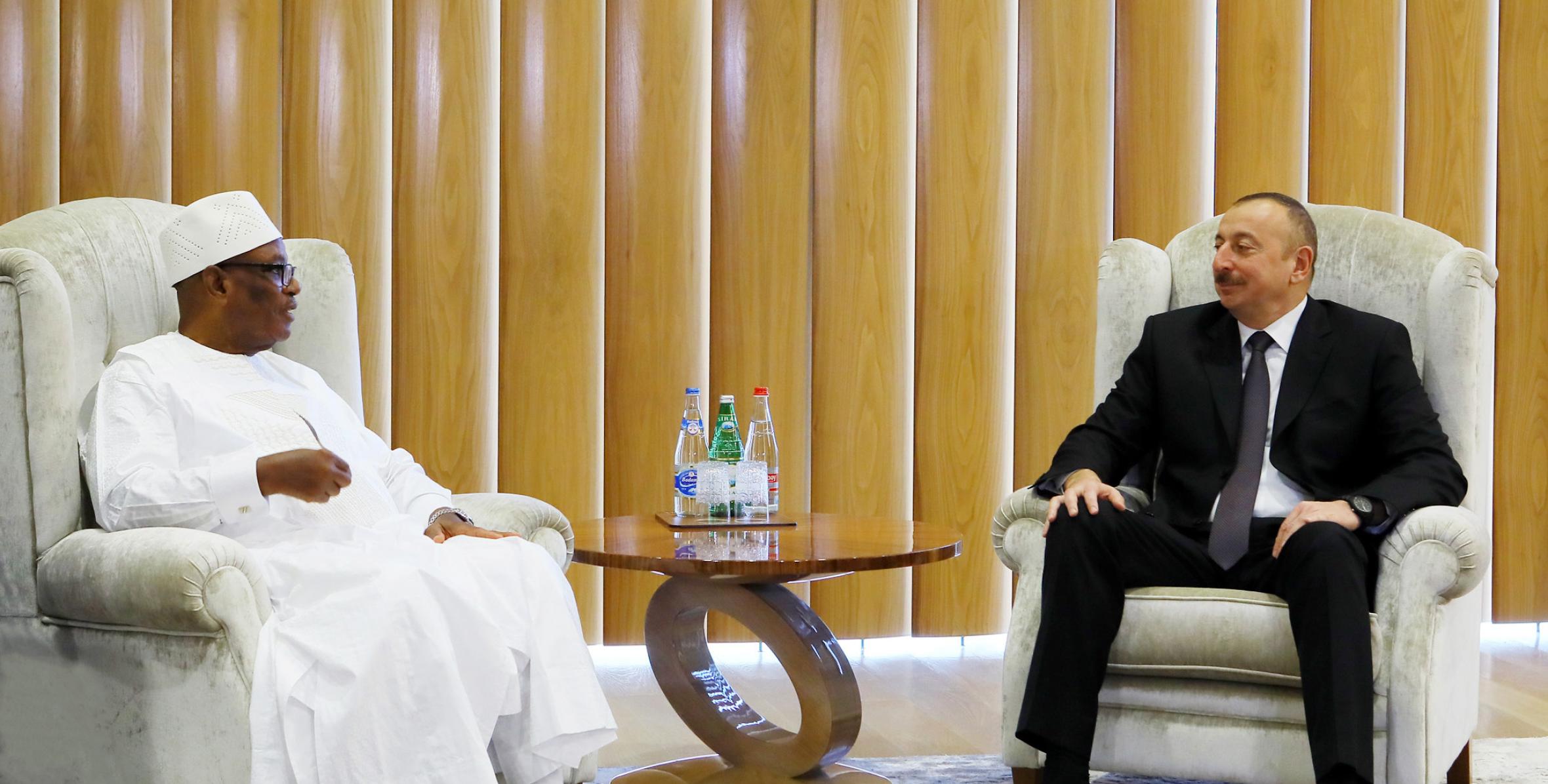 İlham Əliyev Mali Prezidenti İbrahim Boubakar Keita ilə görüşüb