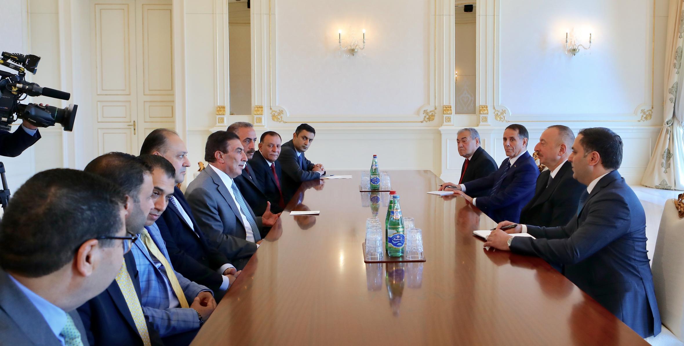 Ильхам Алиев принял делегацию во главе с председателем Палаты представителей парламента Иордании
