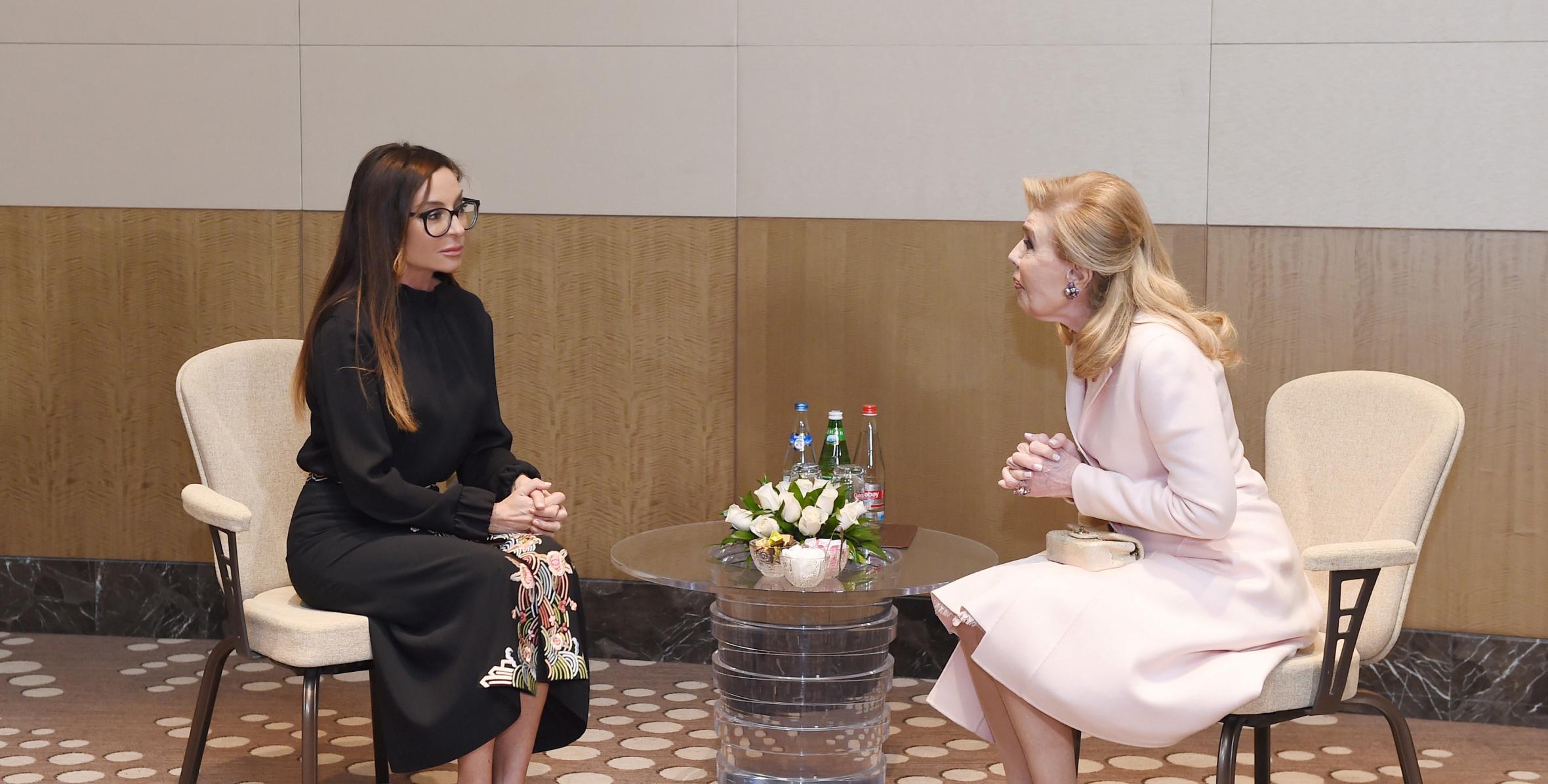 First Vice-President Mehriban Aliyeva meets with UNESCO Goodwill Ambassador Marianna Vardinoyannis