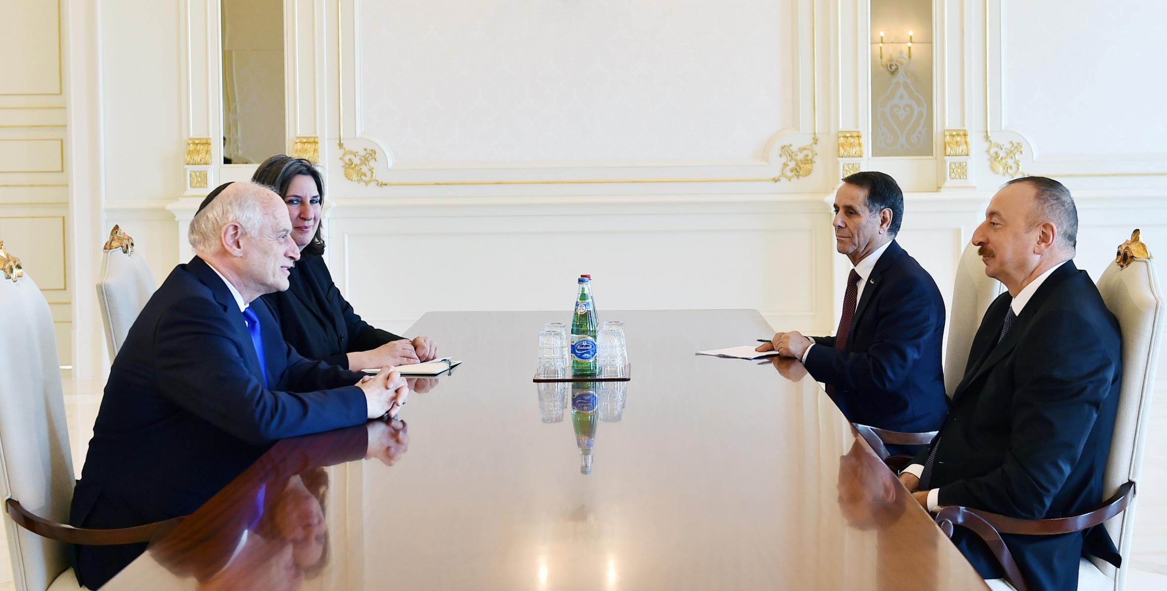 Ilham Aliyev received Executive Vice Chairman of Conference of Presidents of Major American Jewish Organizations