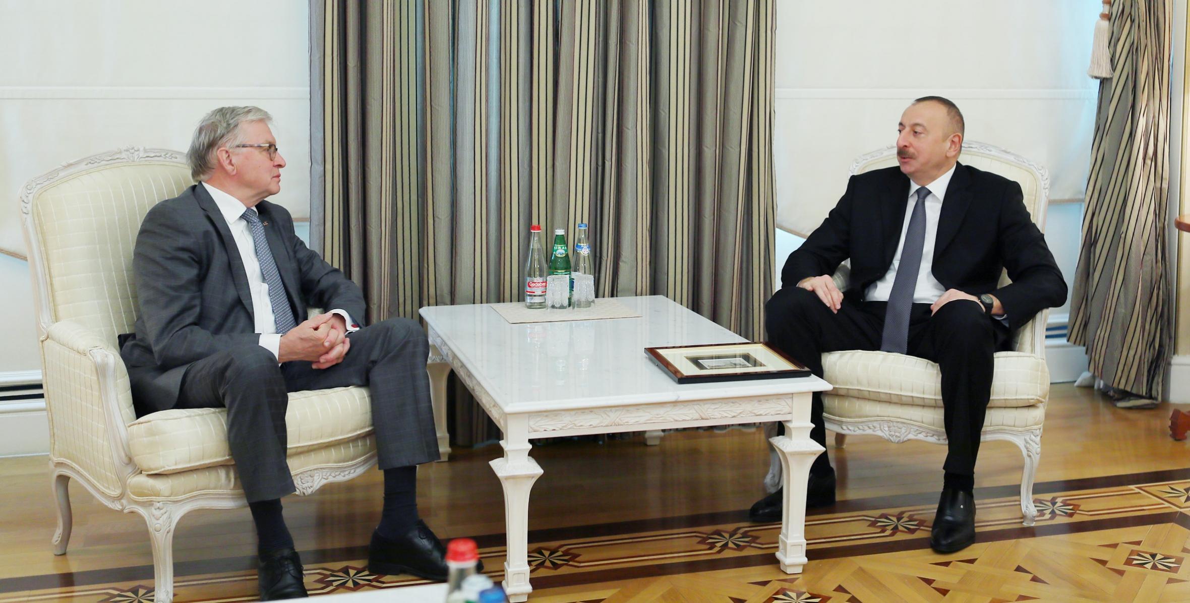 Ilham Aliyev received former President of Dutch Senate