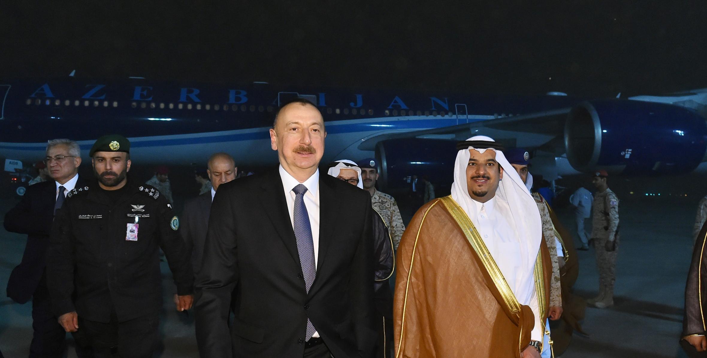 Ilham Aliyev arrived in Saudi Arabia for visit