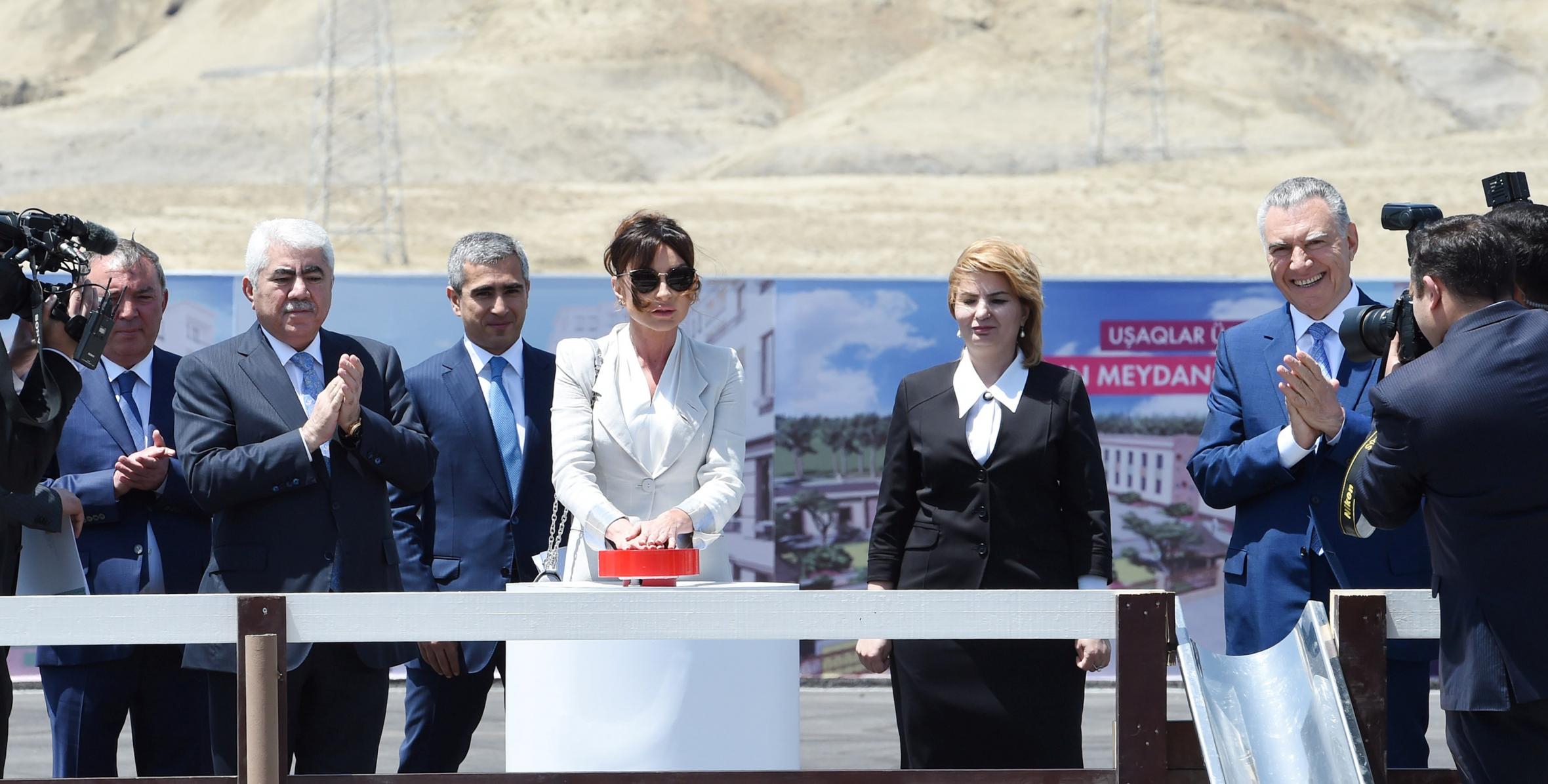 First Vice-President Mehriban Aliyeva attended ceremony to lay foundation stone for residential complex for IDPs in Garadagh district
