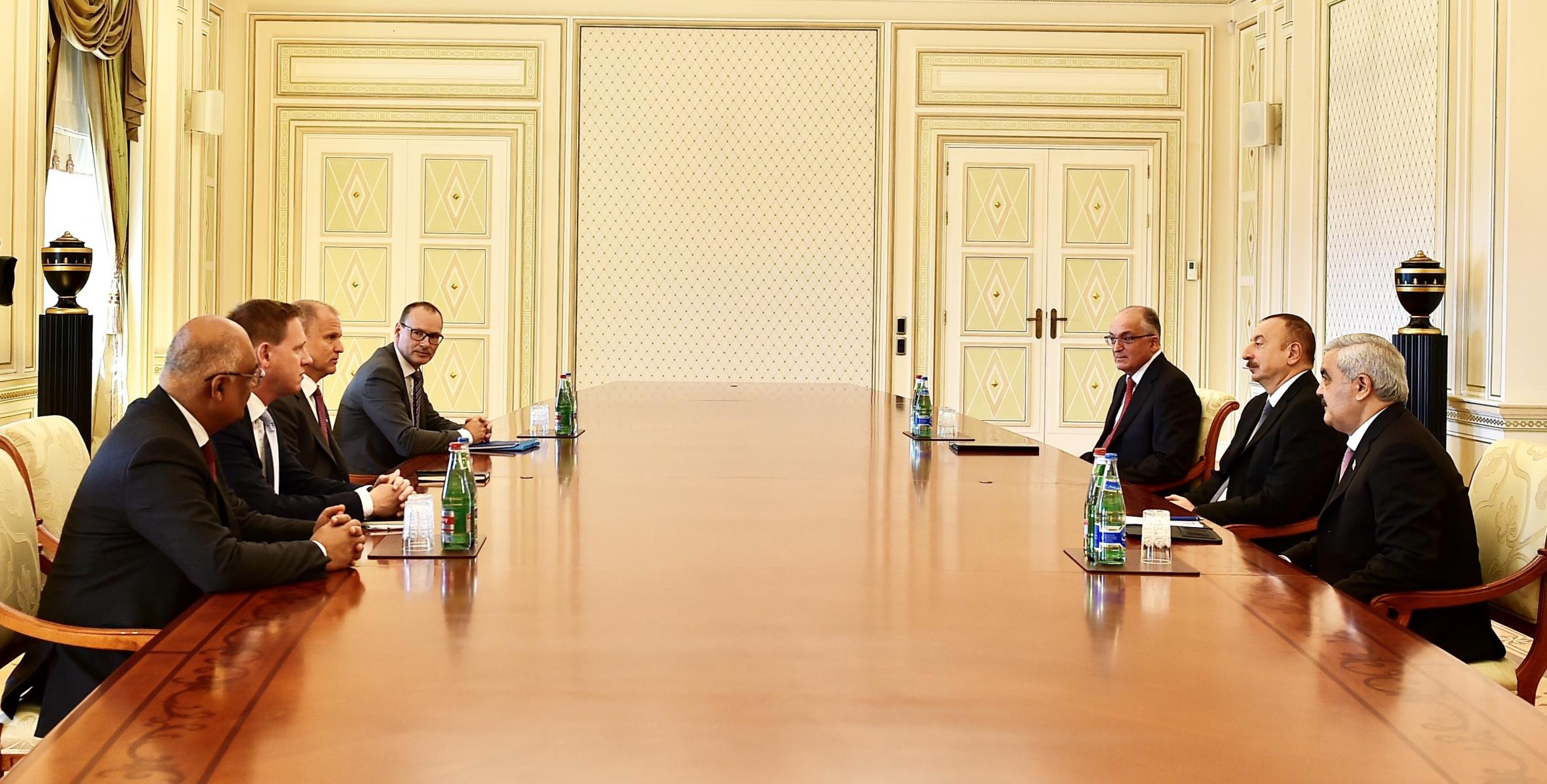 Ильхам Алиев принял делегацию во главе с исполнительным вице-президентом компании Statoil