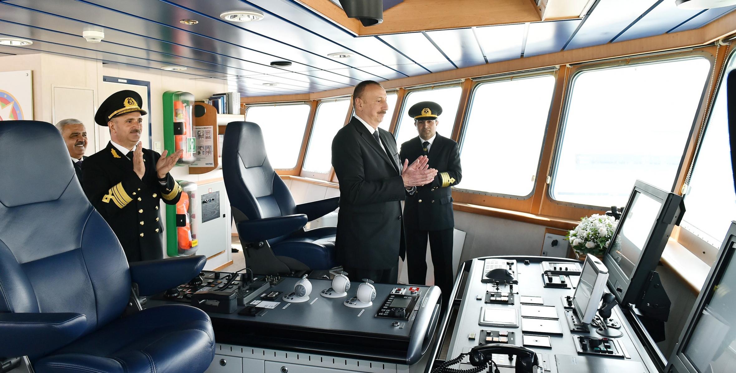 Ilham Aliyev attended ceremony to launch “Jabrayil” and “Gubadli” ships