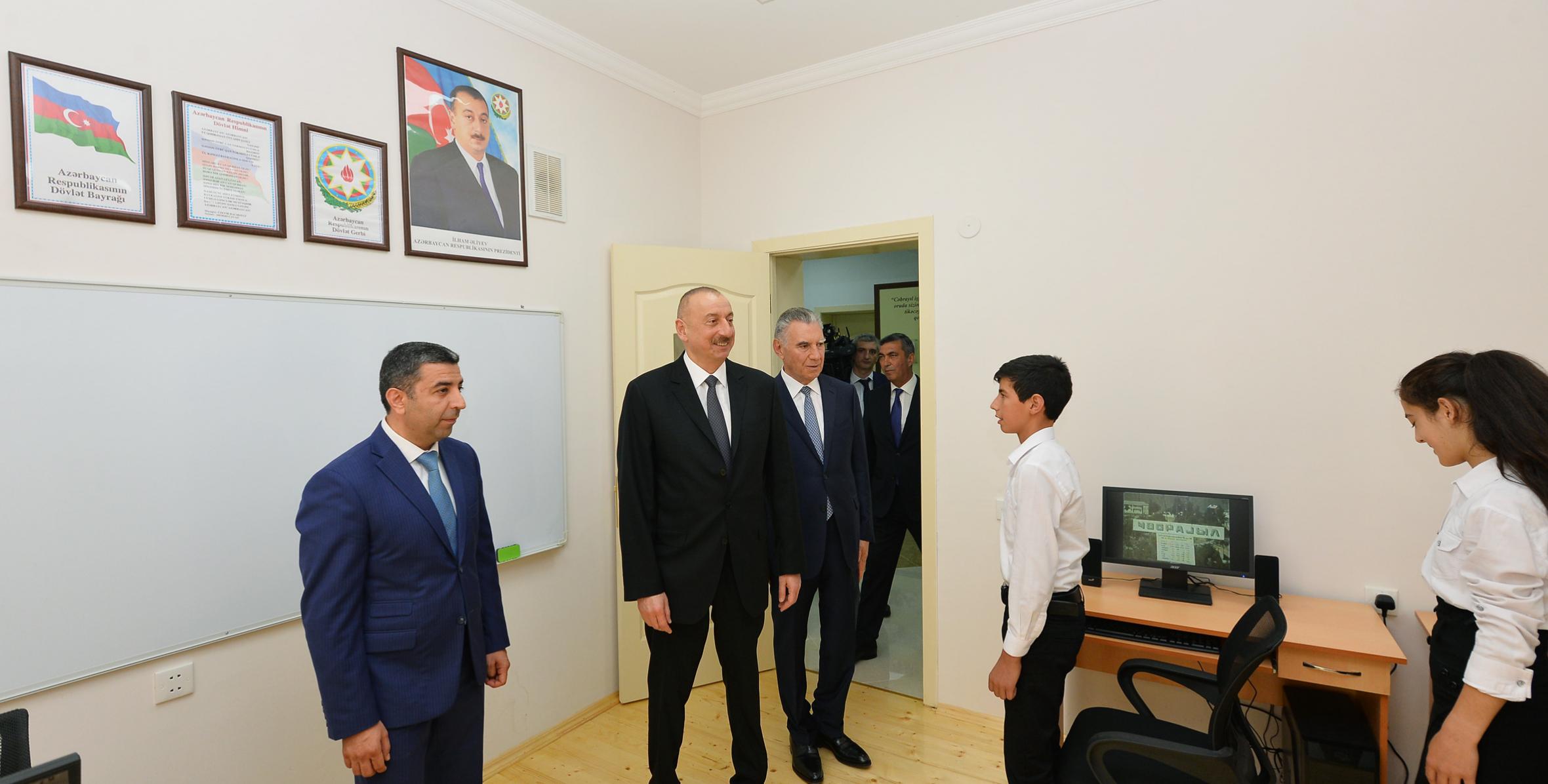 Ильхам Алиев ознакомился с новой школой на 96 ученических мест