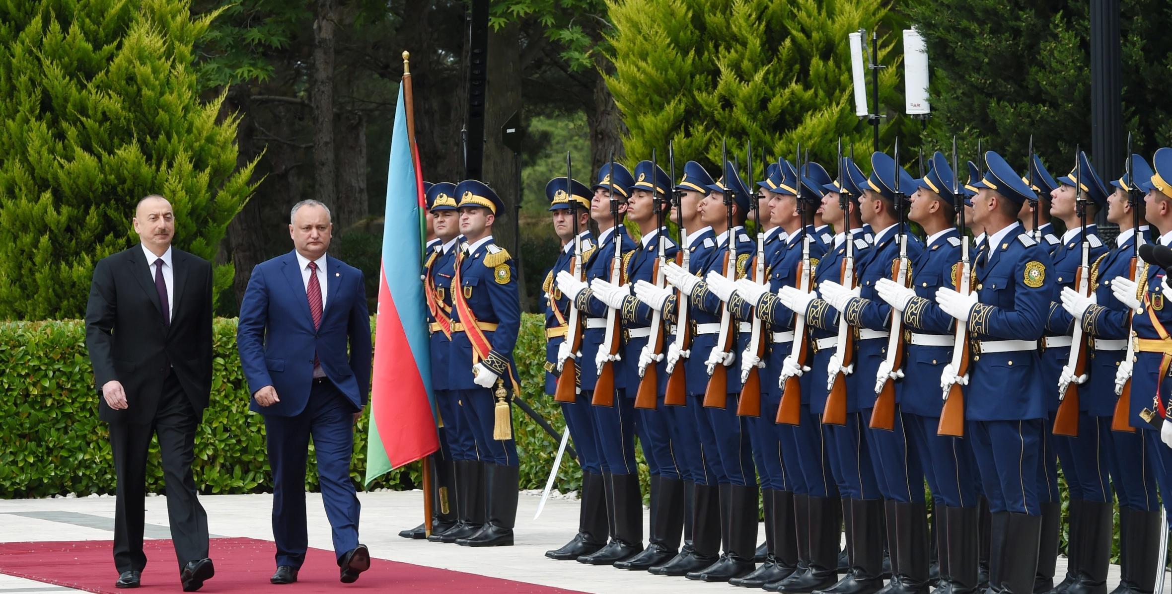 Moldova Prezidenti İqor Dodonun rəsmi qarşılanma mərasimi olub