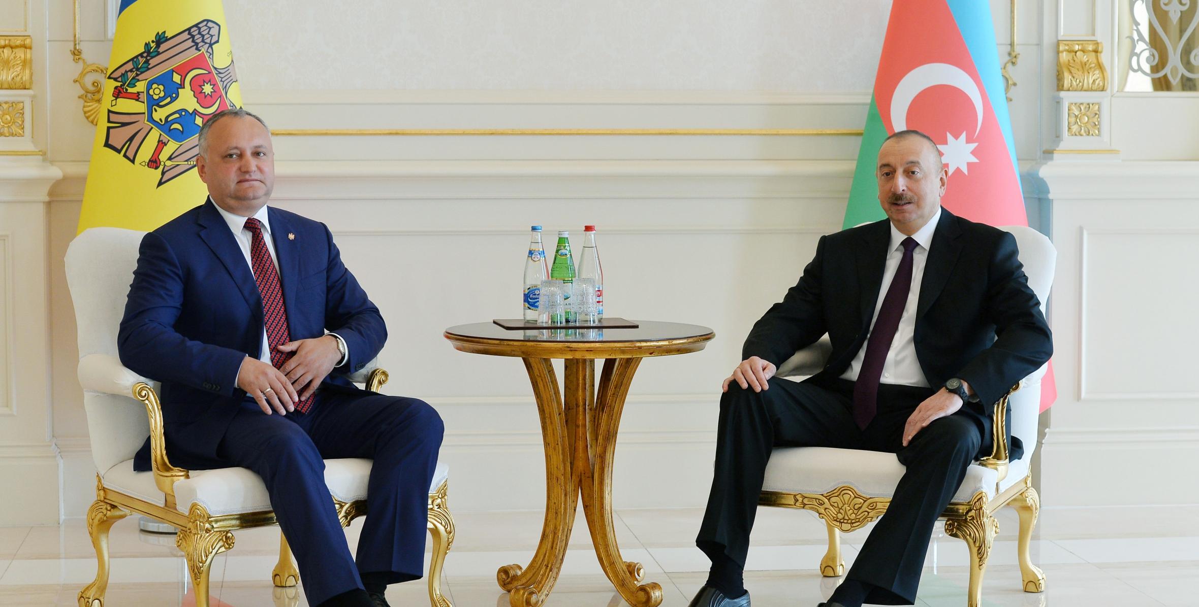 Состоялась встреча Ильхама Алиева и Президента Игоря Додона один на один
