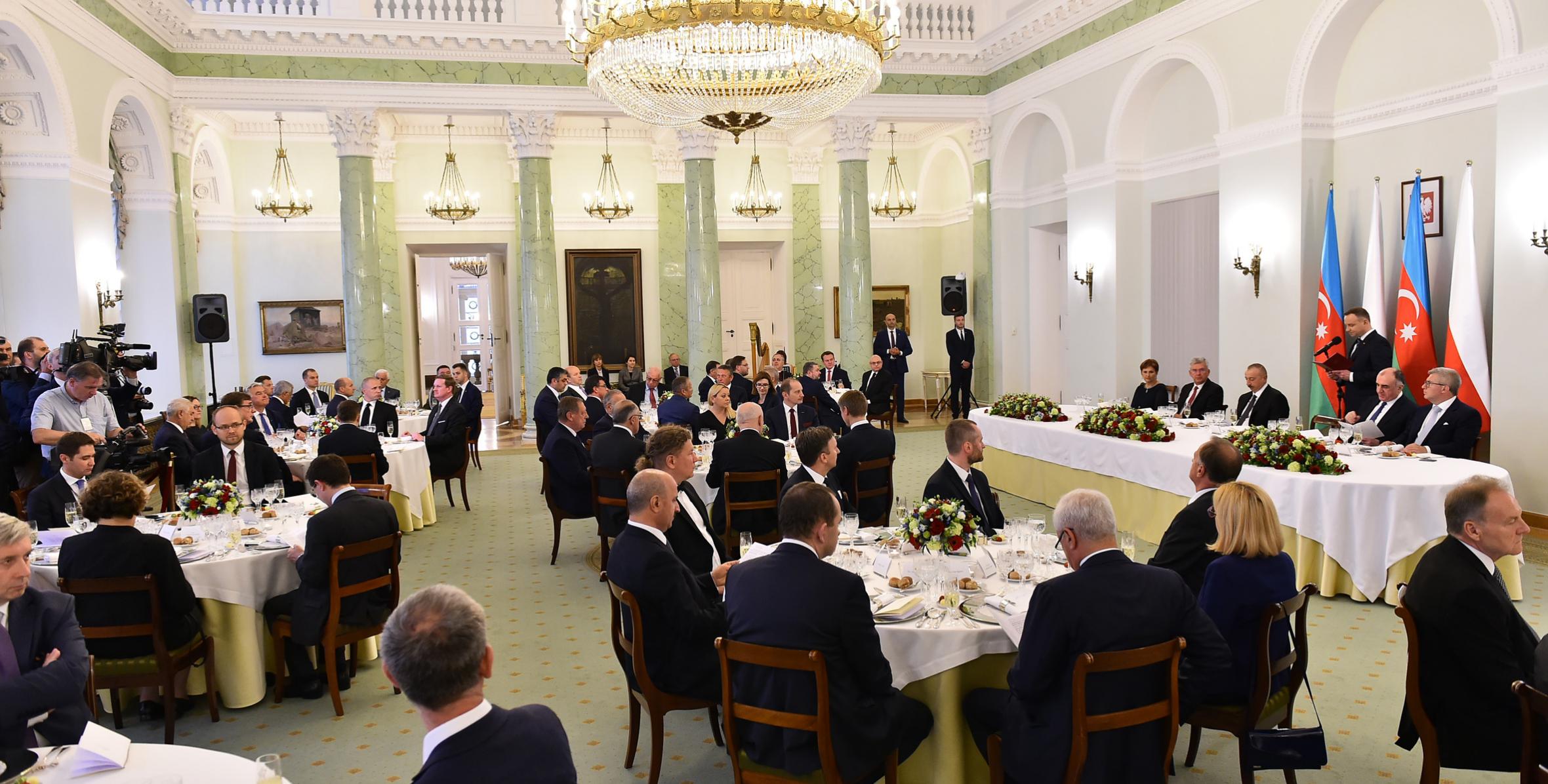 Polish President hosted official reception for President of Azerbaijan