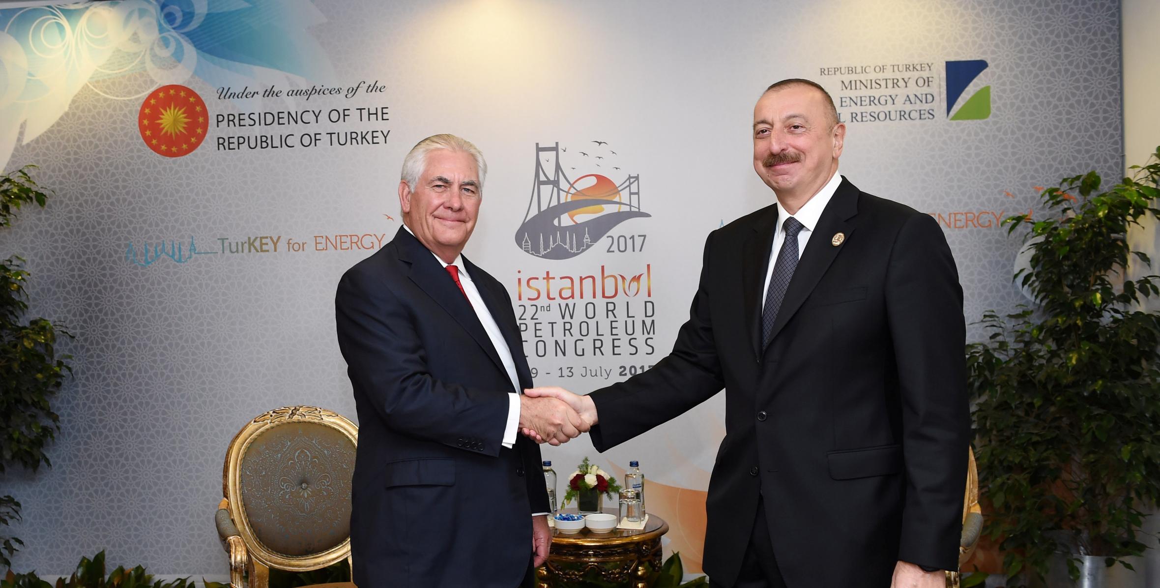 Состоялась встреча Ильхама Алиева с государственным секретарем США